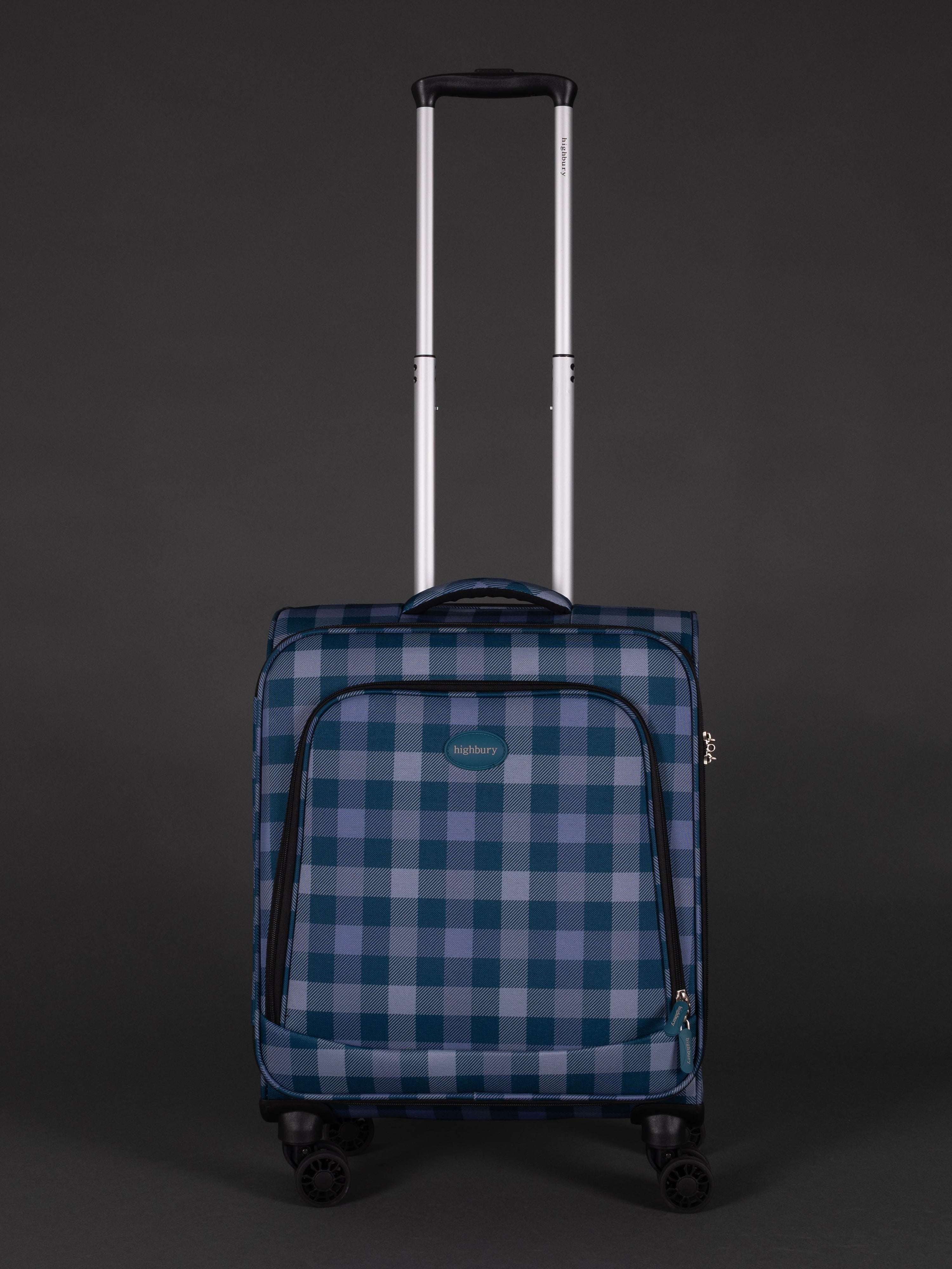 Highbury 3-Piece Luggage Set with 8 Spinner Wheels – Polyester Suitcases 20", 24", 28" (Cabin, Medium & Large)