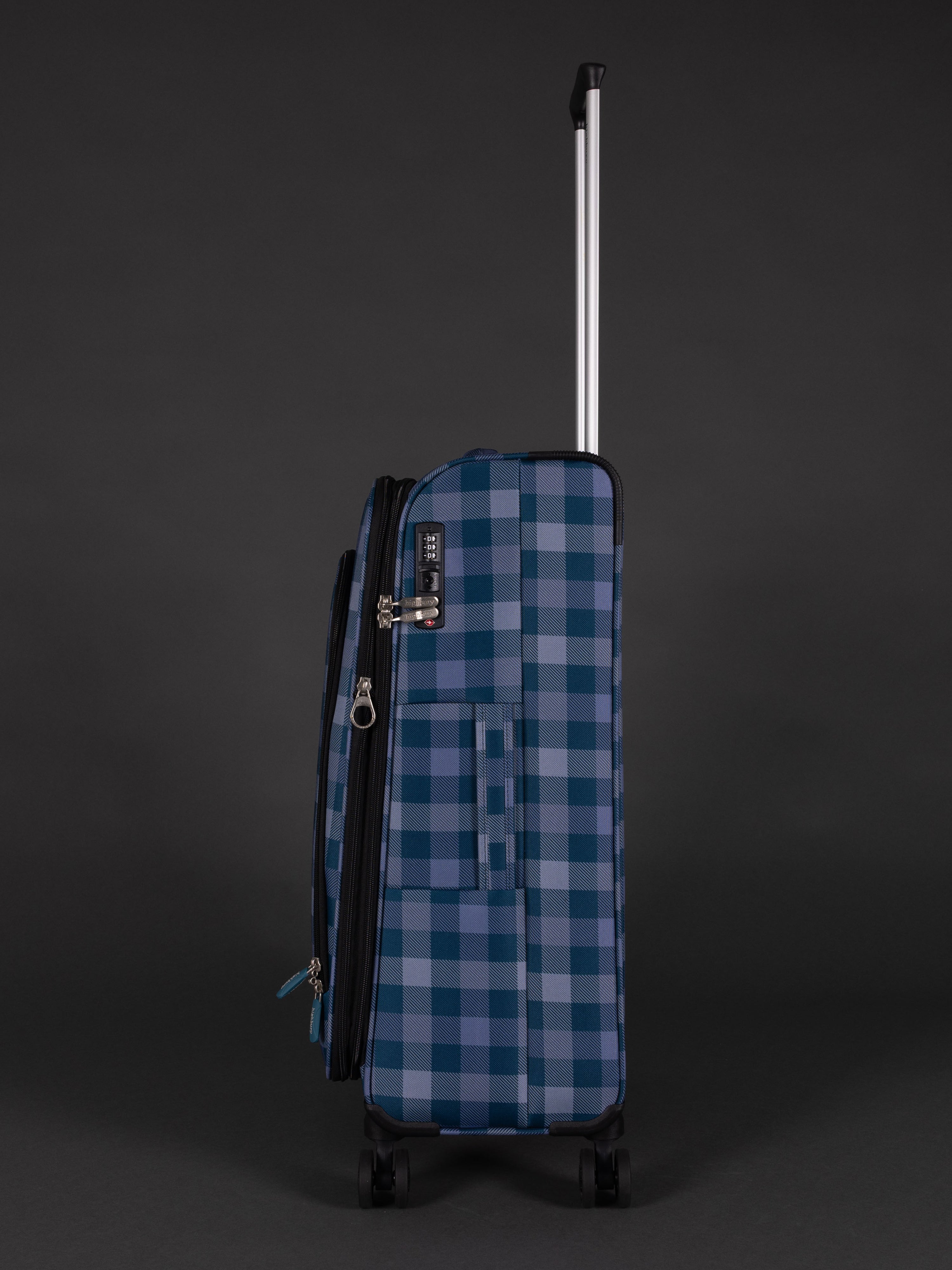 Highbury 3-Piece Luggage Set with 8 Spinner Wheels – Polyester Suitcases 20", 24", 28" (Cabin, Medium & Large)