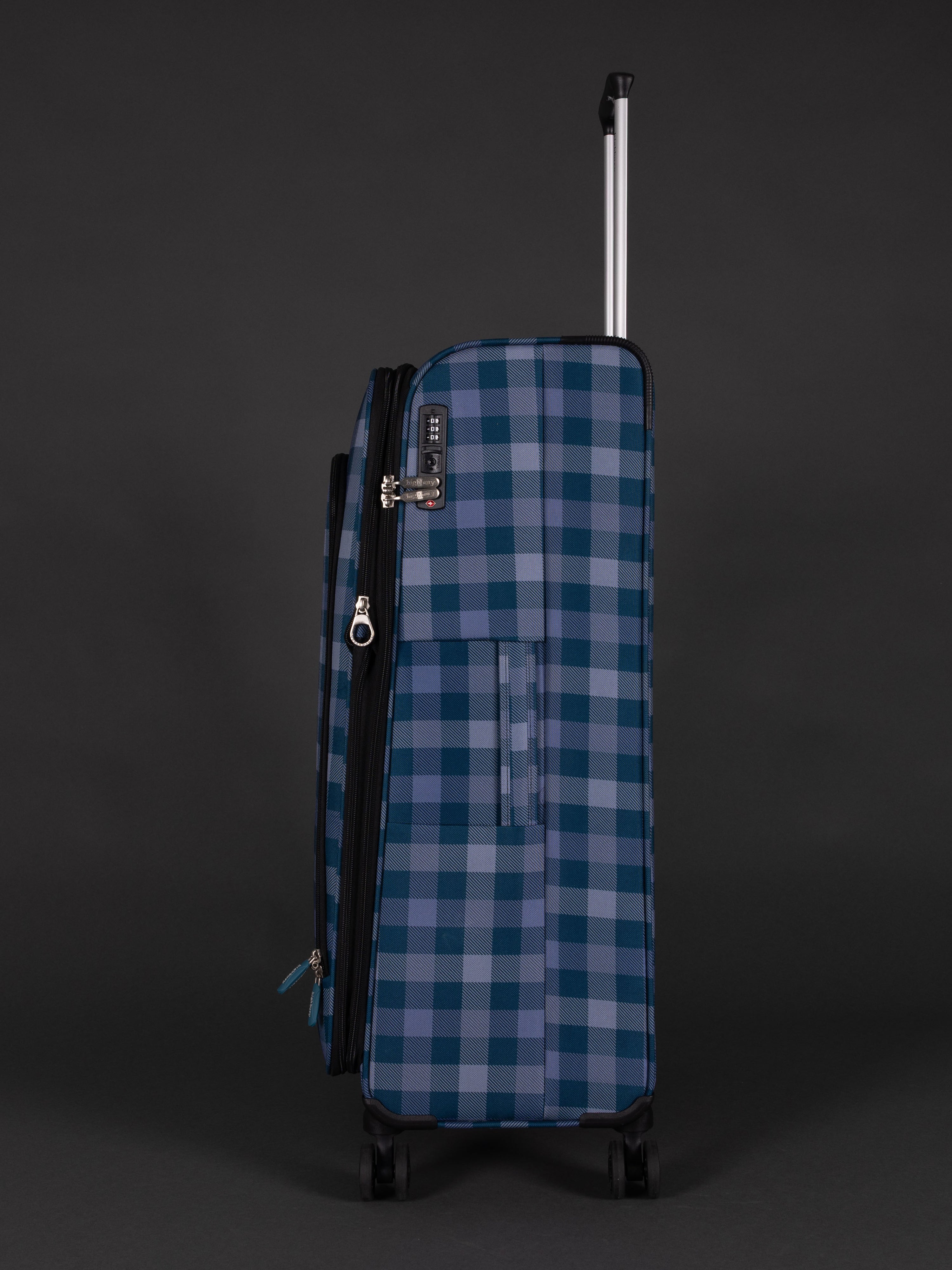 Highbury 3-Piece Luggage Set with 8 Spinner Wheels – Polyester Suitcases 20", 24", 28" (Cabin, Medium & Large)