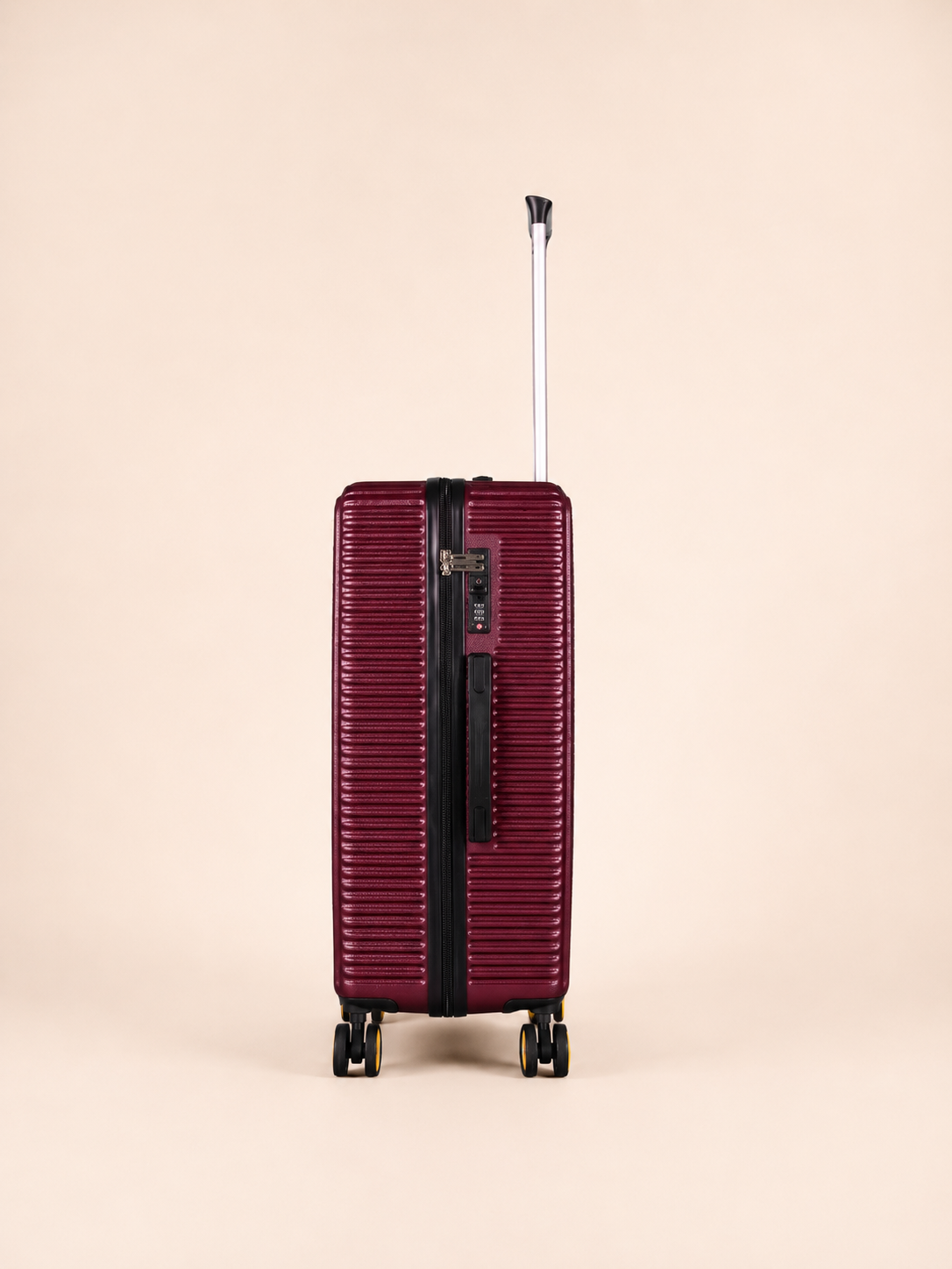 Highbury Burgundy Hardside Luggage Polypropylene Hard-Shell Spinner/Suitcase Set with 8 Wheels - 29 inches, 25 inches, 16 inches, 14 inches
