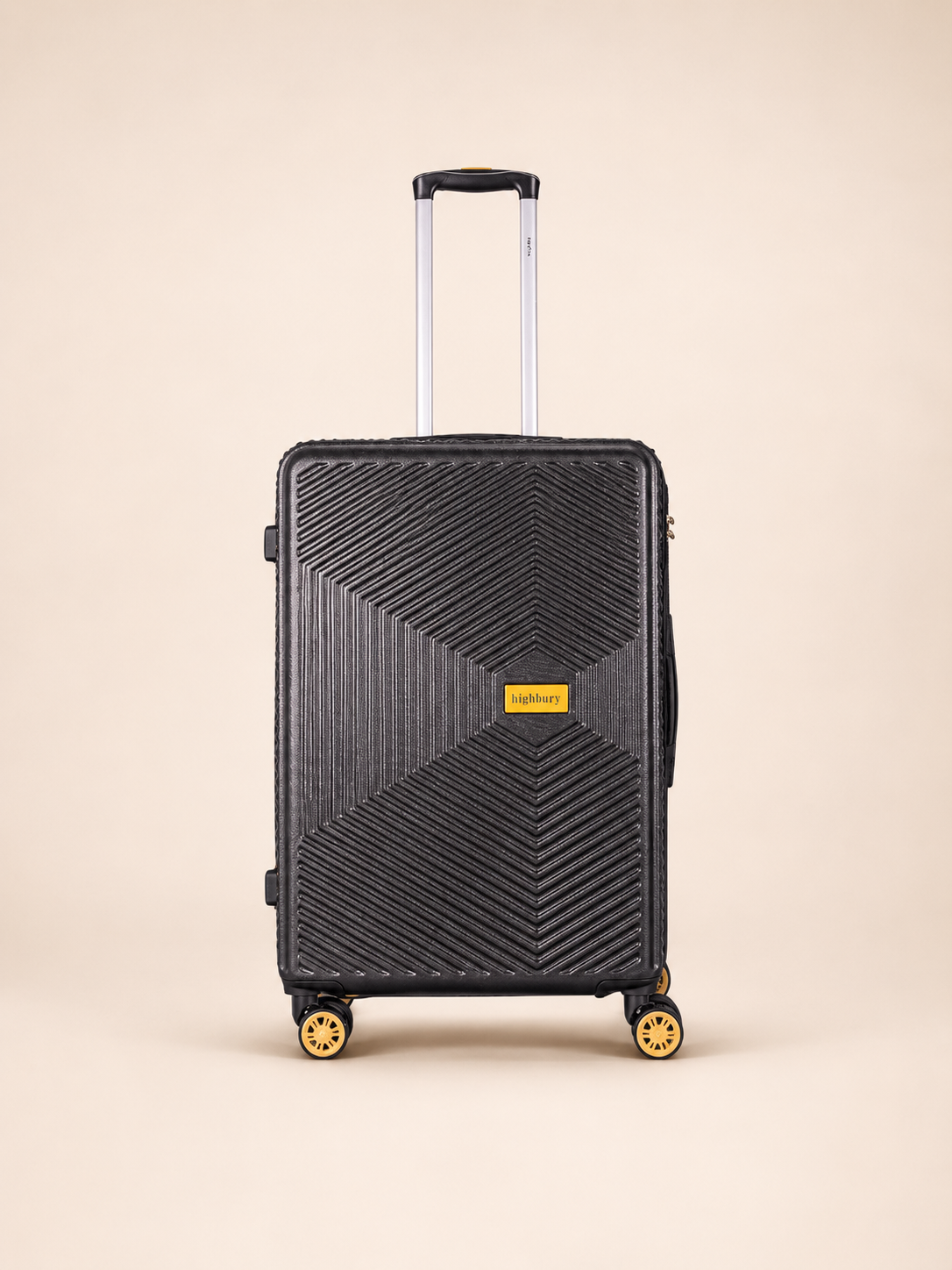 Highbury Dark Grey Hardside 4-Piece Luggage Set – Polypropylene Suitcases with 8 Spinner Wheels (14", 16", 25", 29")