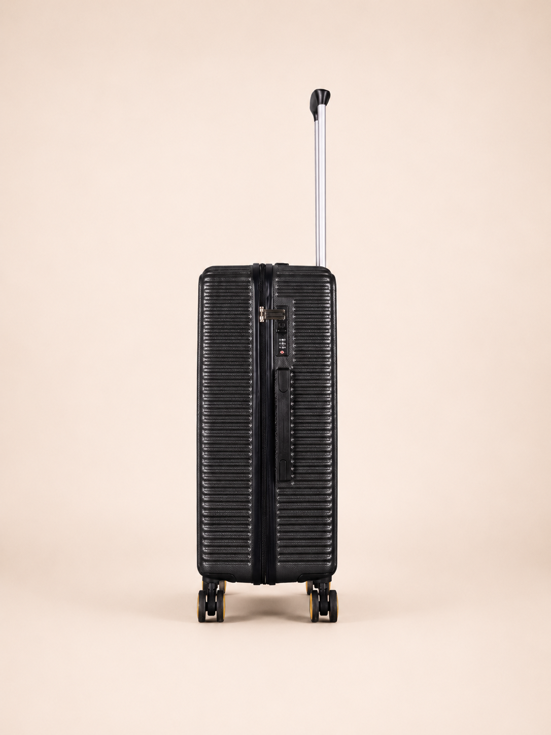 Highbury Dark Grey Hardside 4-Piece Luggage Set – Polypropylene Suitcases with 8 Spinner Wheels (14", 16", 25", 29")