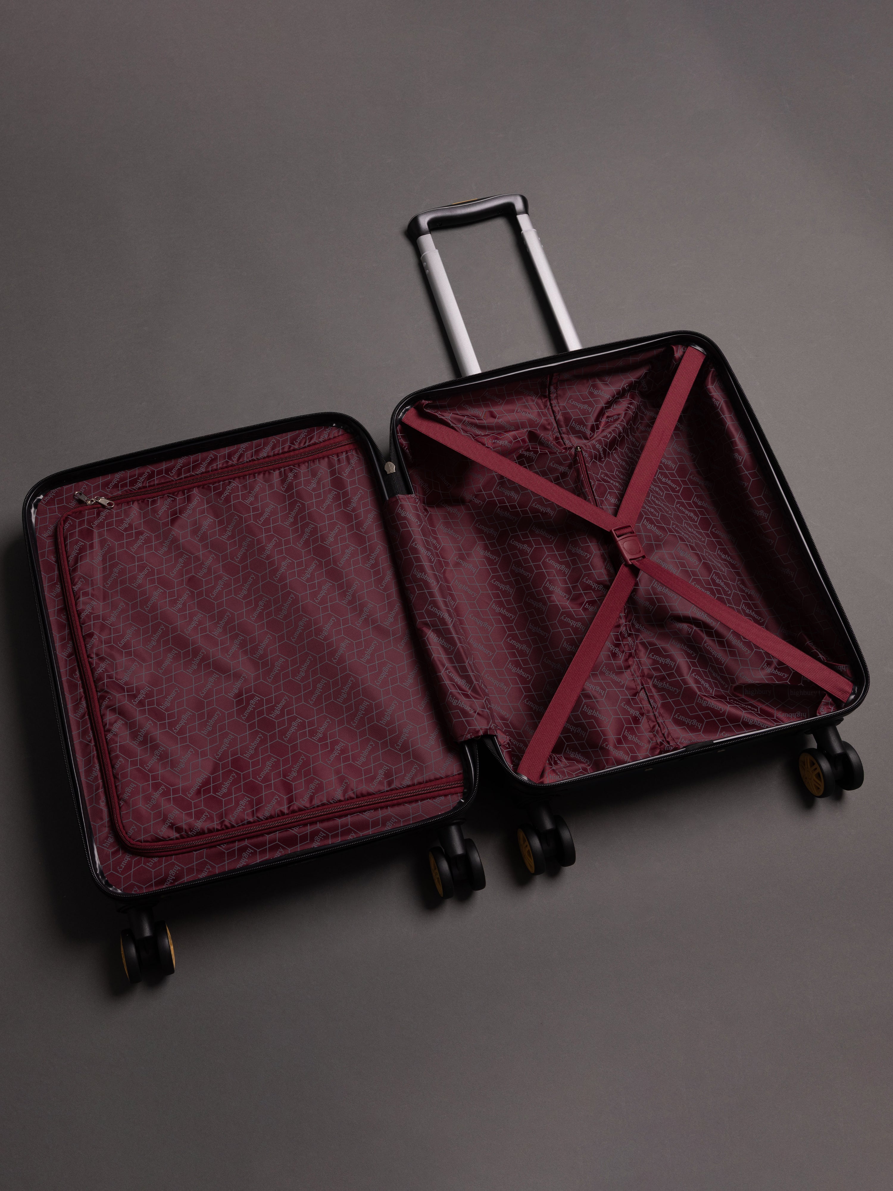 Highbury Navy Hardside 4-Piece Luggage Set – Polypropylene Suitcases with 8 Spinner Wheels (14", 16", 25", 29")