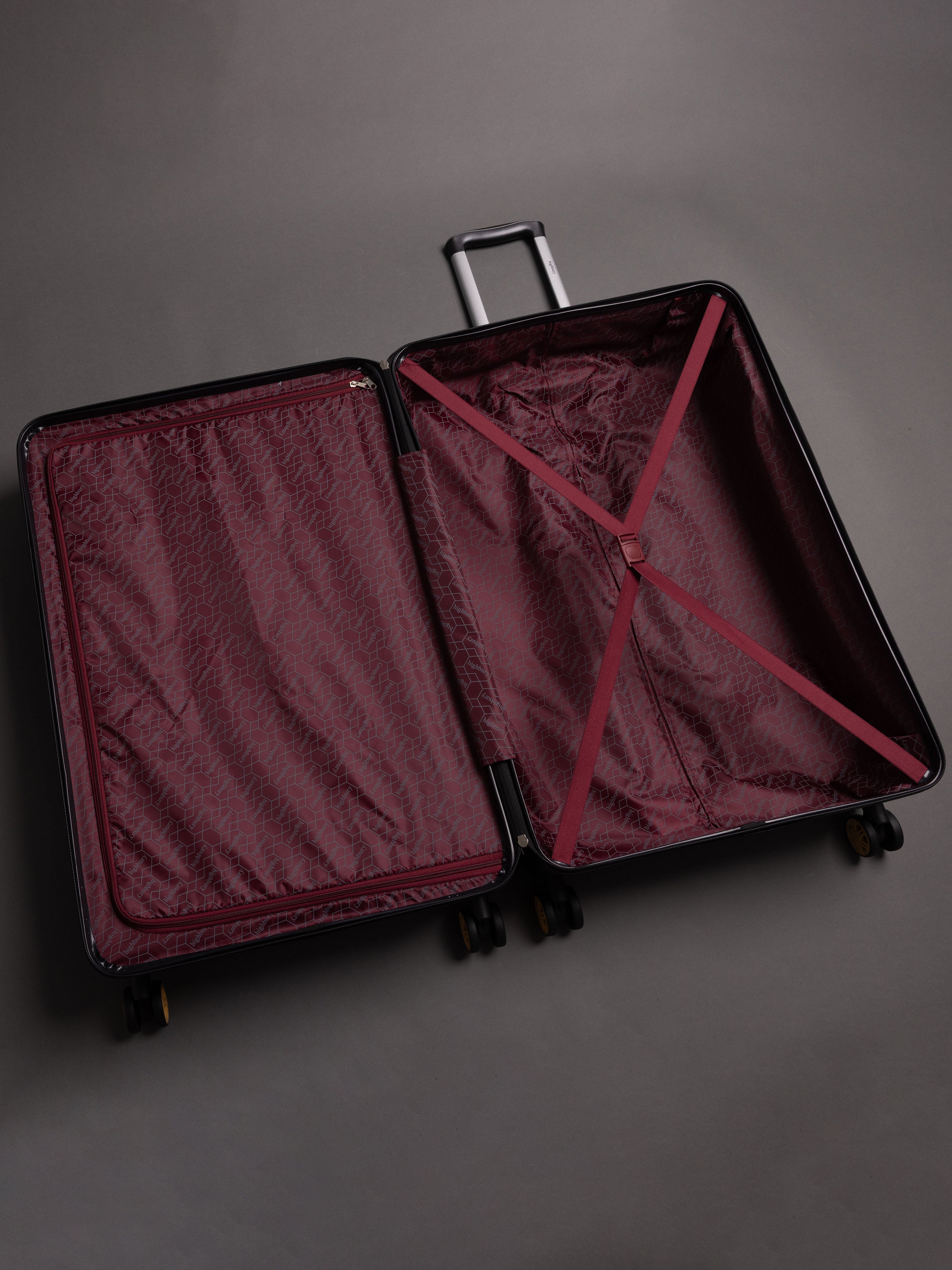 Highbury Navy Hardside 4-Piece Luggage Set – Polypropylene Suitcases with 8 Spinner Wheels (14", 16", 25", 29")