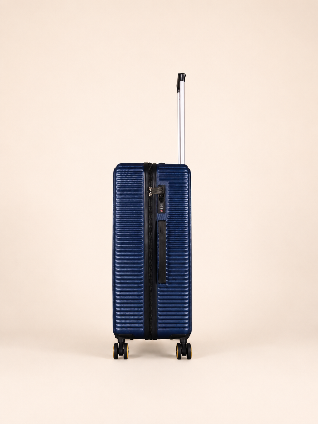 Highbury Navy Hardside 4-Piece Luggage Set – Polypropylene Suitcases with 8 Spinner Wheels (14", 16", 25", 29")