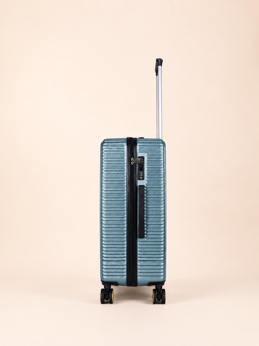 Highbury Sage Green Hardside 4-Piece Luggage Set – Polypropylene Suitcases with 8 Spinner Wheels (14", 16", 25", 29")