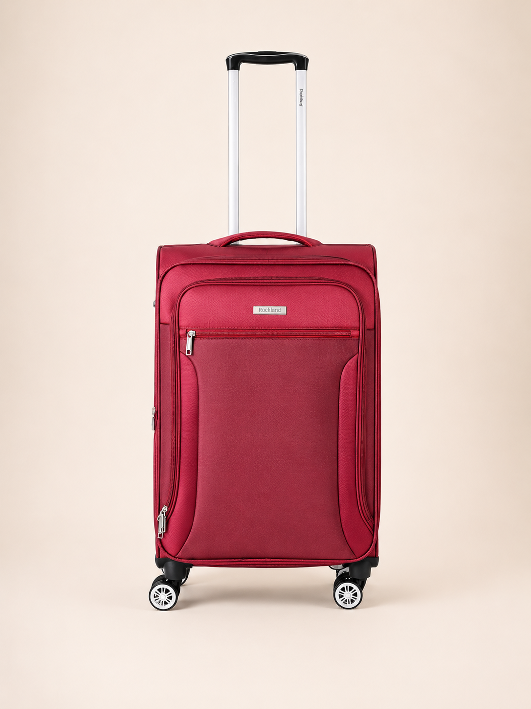 Highbury Burgundy Soft Shell Luggage Set of 3 | TSA Lock | 8 Spinner Wheels