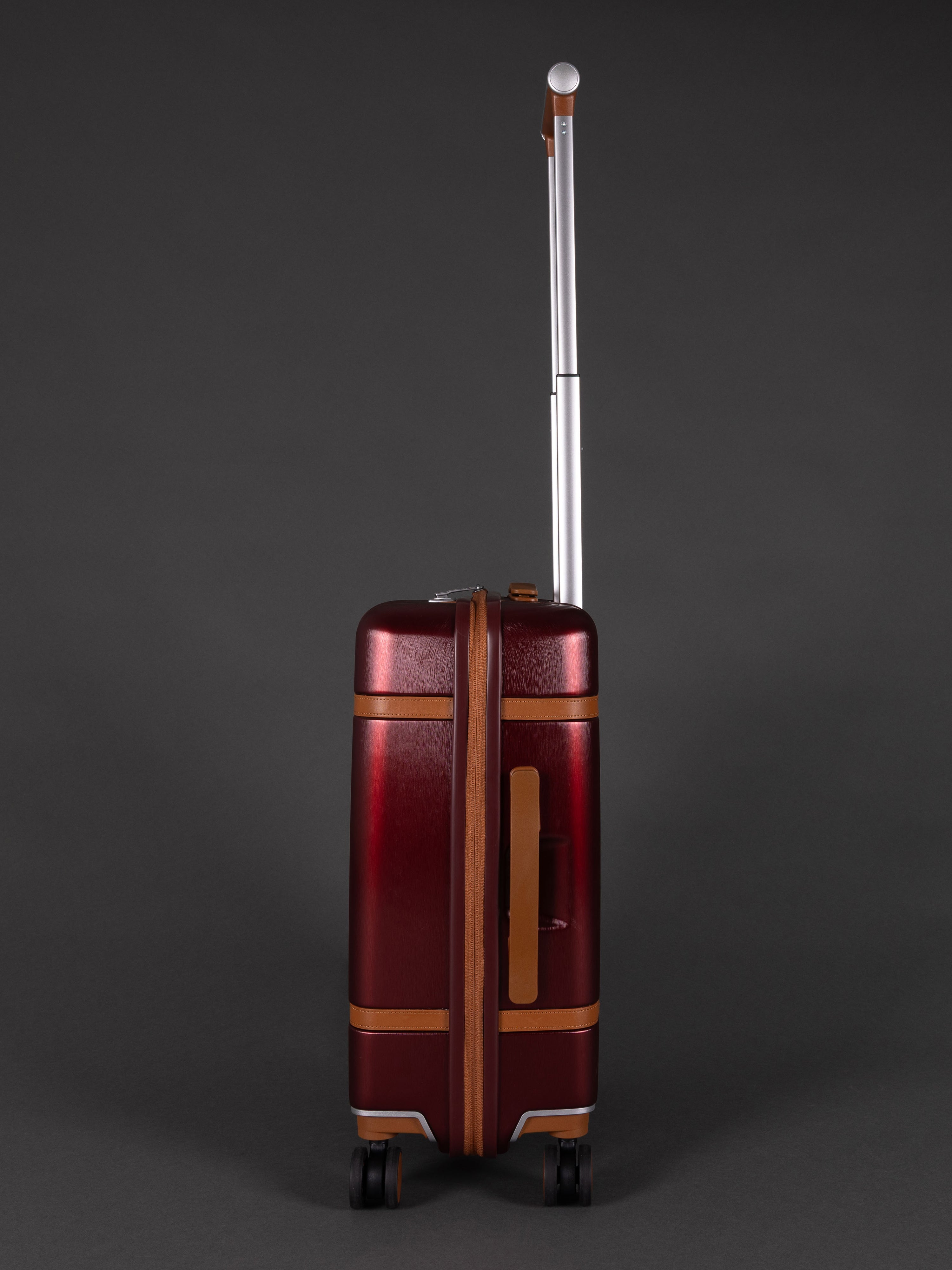 Highbury Elegance Burgundy TSA Hard-Shell 4-Wheel Spinner Luggage Set – 10 Year Warranty