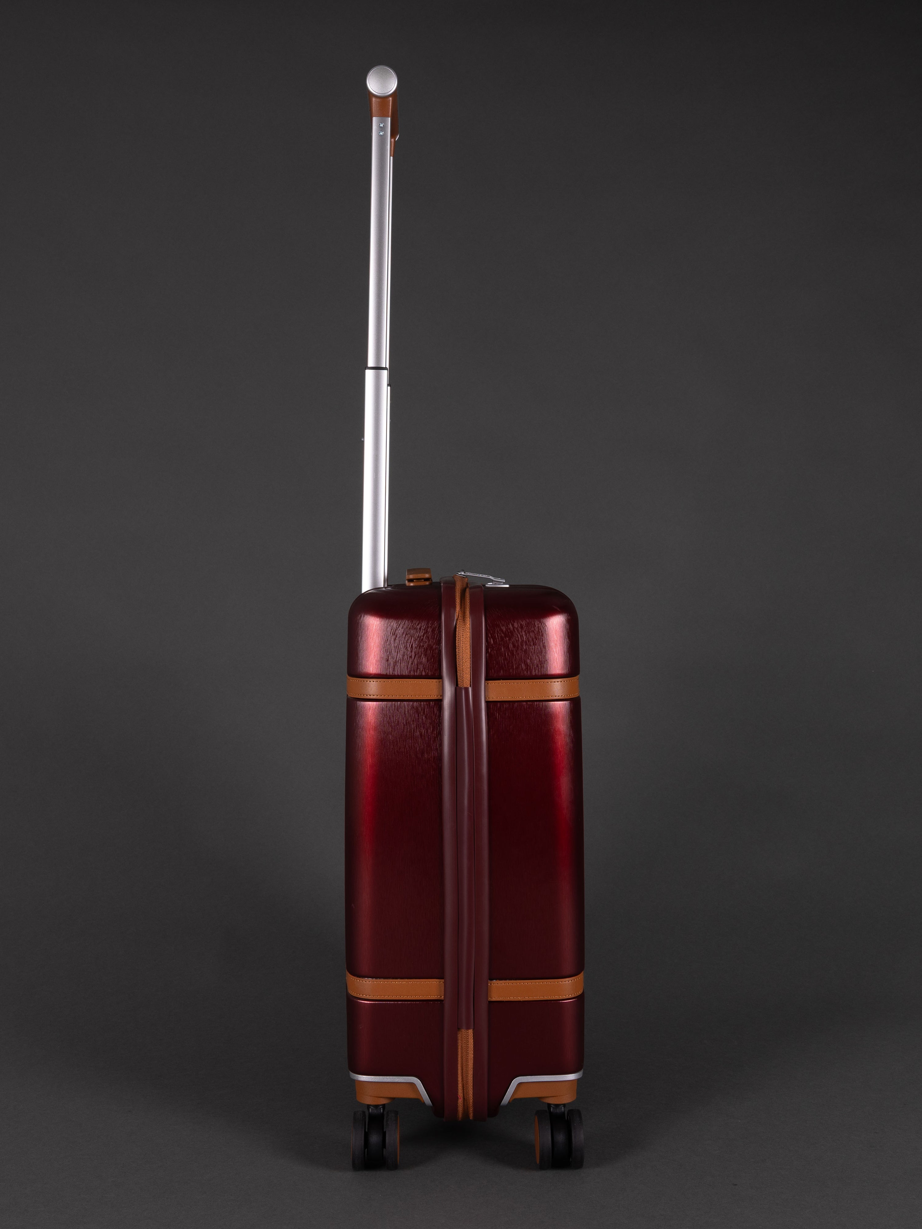 Highbury Elegance Burgundy TSA Hard-Shell 4-Wheel Spinner Luggage Set – 10 Year Warranty