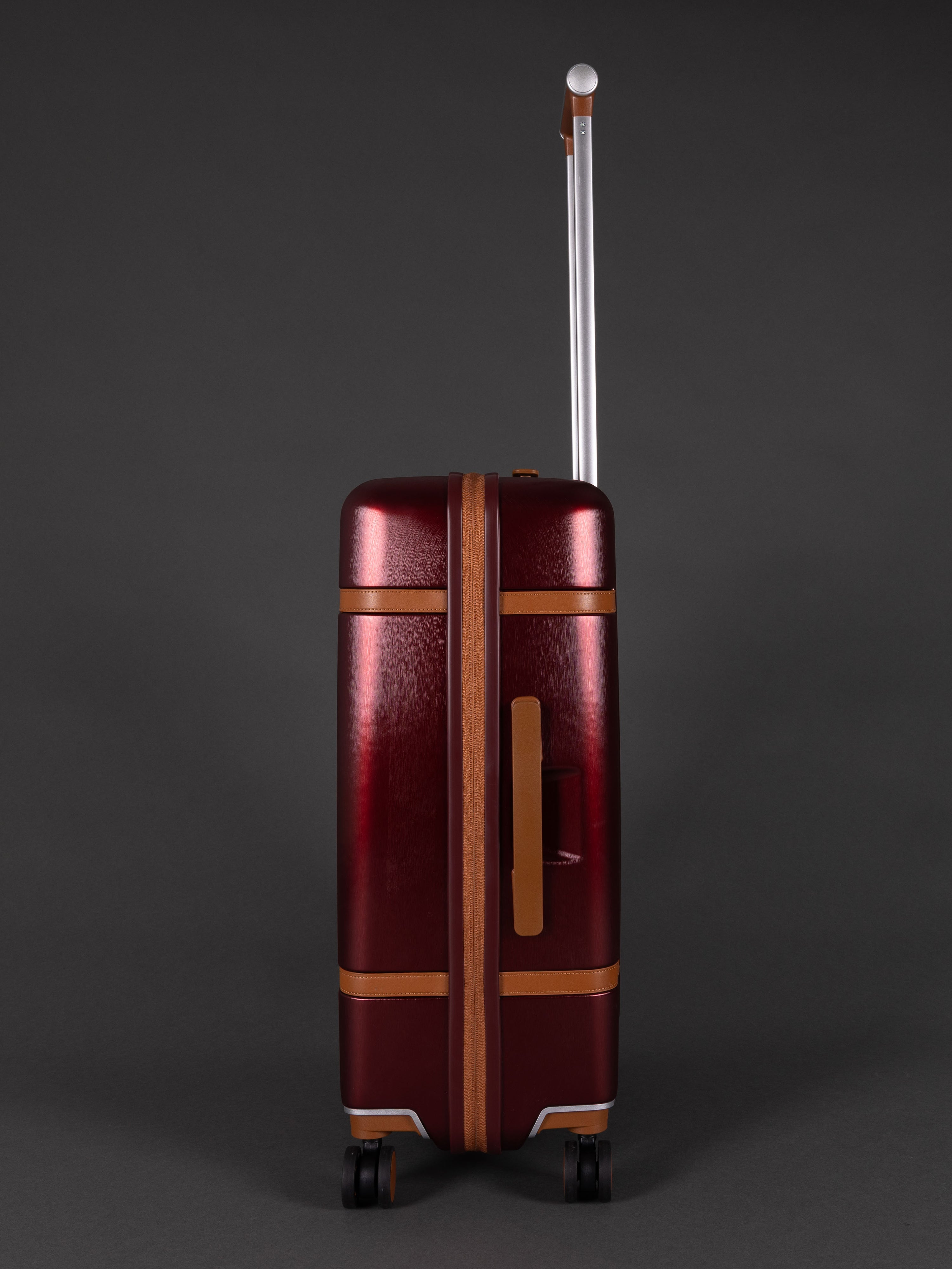 Highbury Elegance Burgundy TSA Hard-Shell 4-Wheel Spinner Luggage Set – 10 Year Warranty