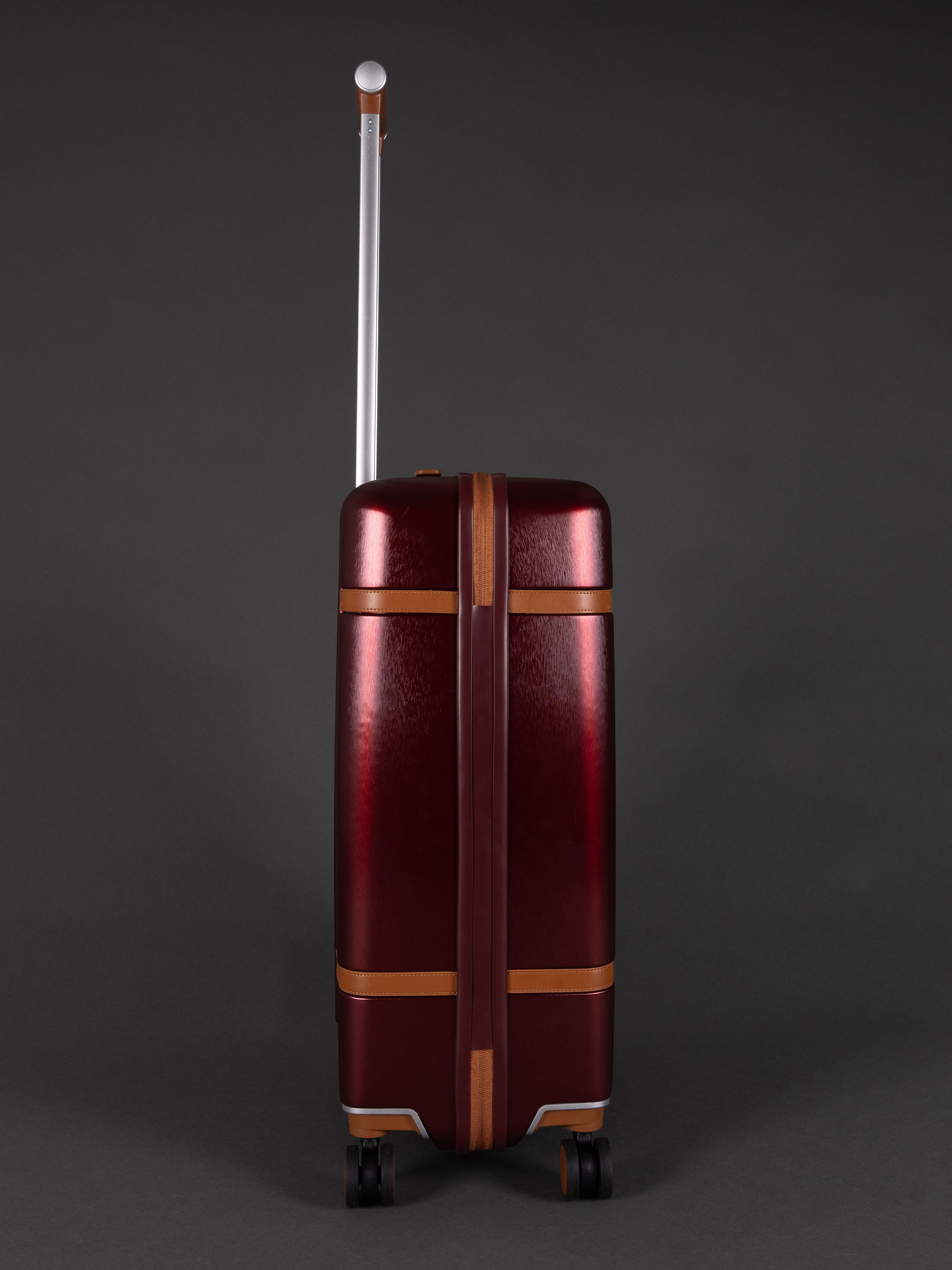 Highbury Elegance Burgundy TSA Hard-Shell 4-Wheel Spinner Luggage Set – 10 Year Warranty