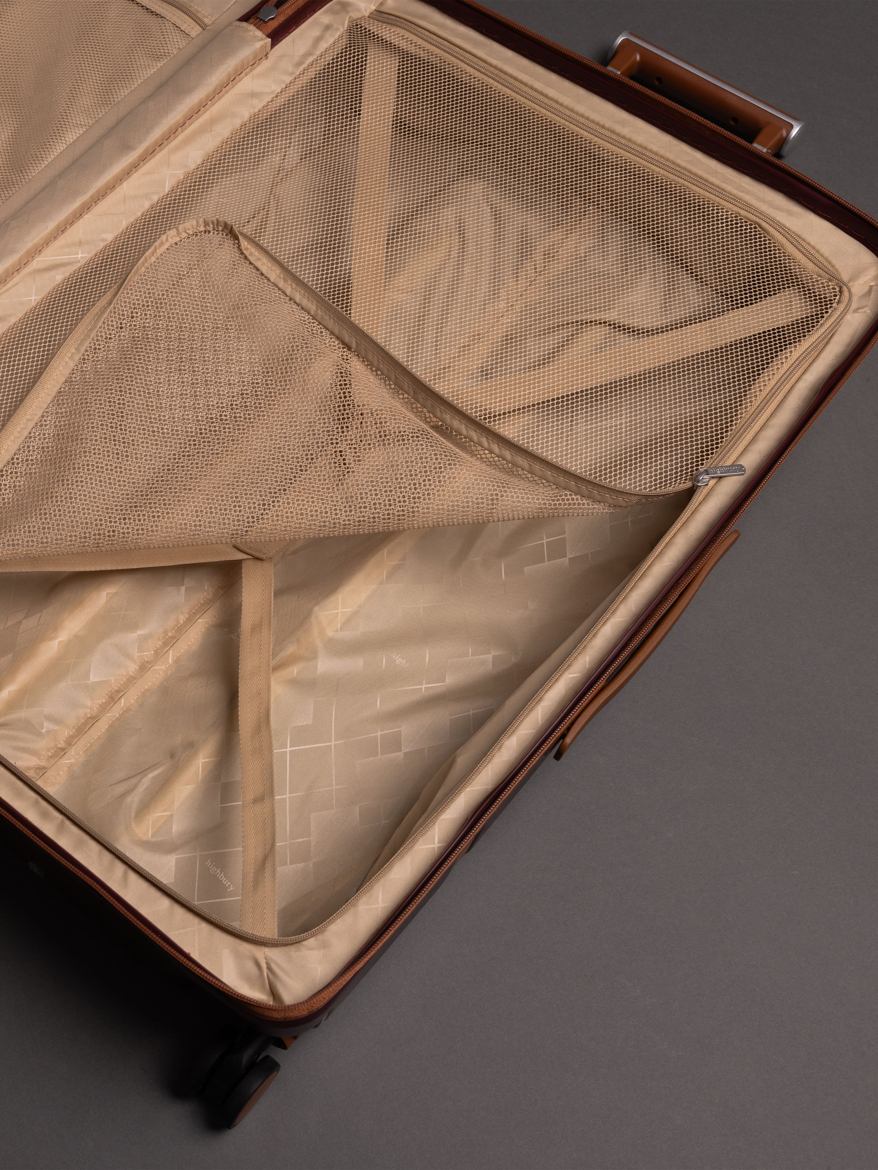 Highbury Elegance Burgundy TSA Hard-Shell 4-Wheel Spinner Luggage Set – 10 Year Warranty