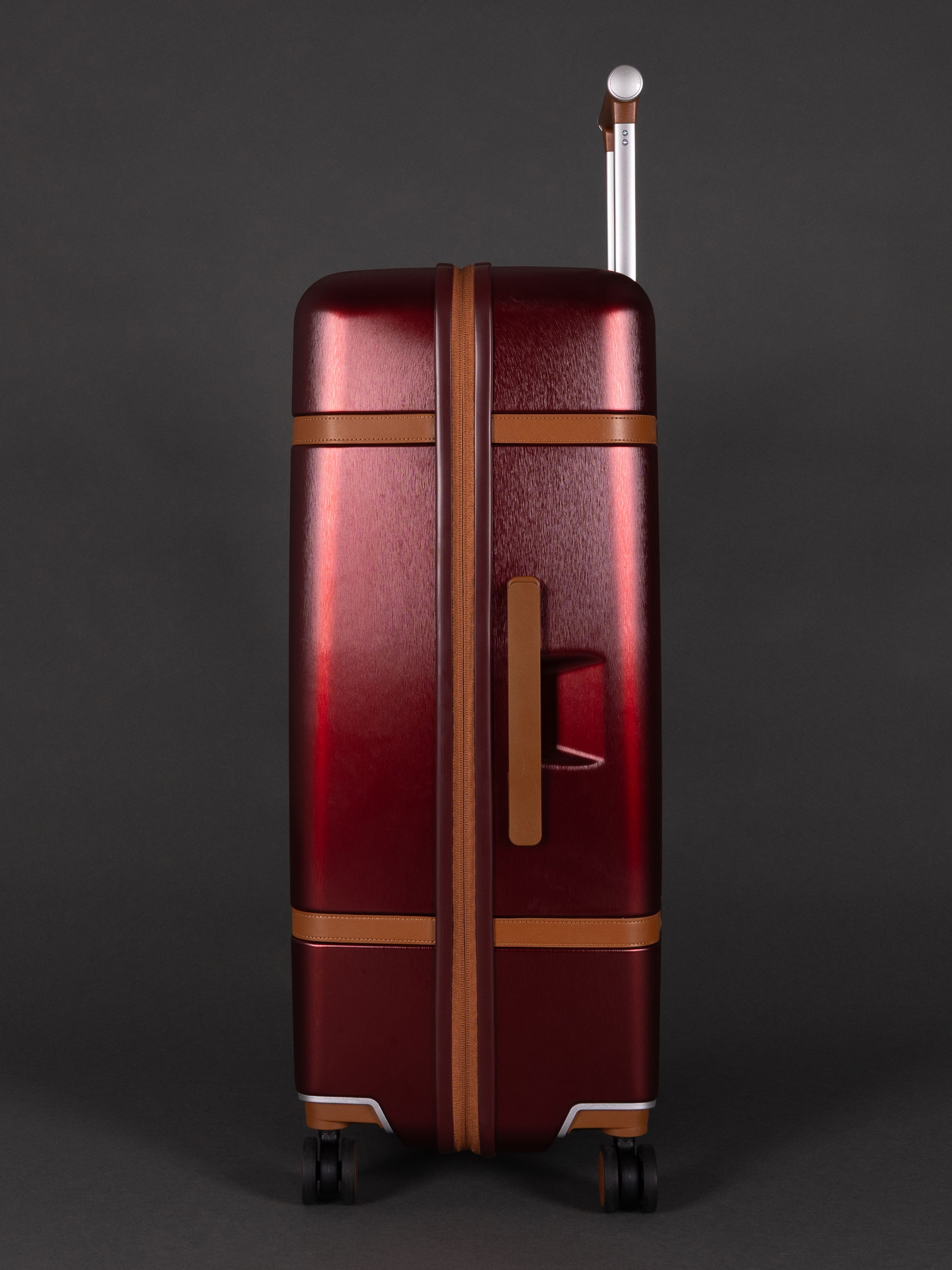 Highbury Elegance Burgundy TSA Hard-Shell 4-Wheel Spinner Luggage Set – 10 Year Warranty