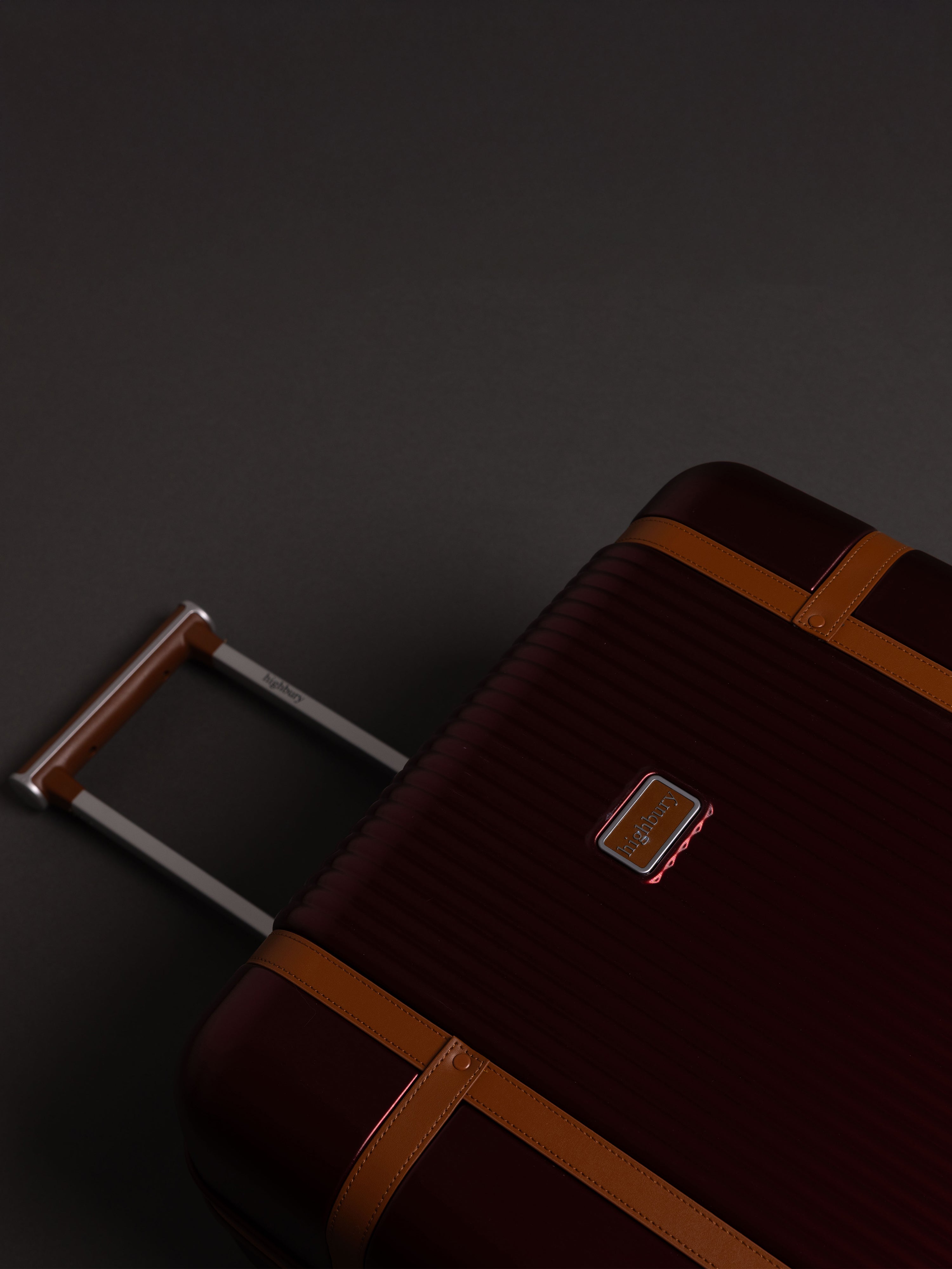 Highbury Elegance Burgundy TSA Hard-Shell 4-Wheel Spinner Luggage Set – 10 Year Warranty