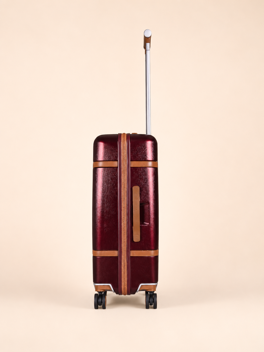 Highbury Elegance Burgundy TSA Hard-Shell 4-Wheel Spinner Luggage Set – 10 Year Warranty