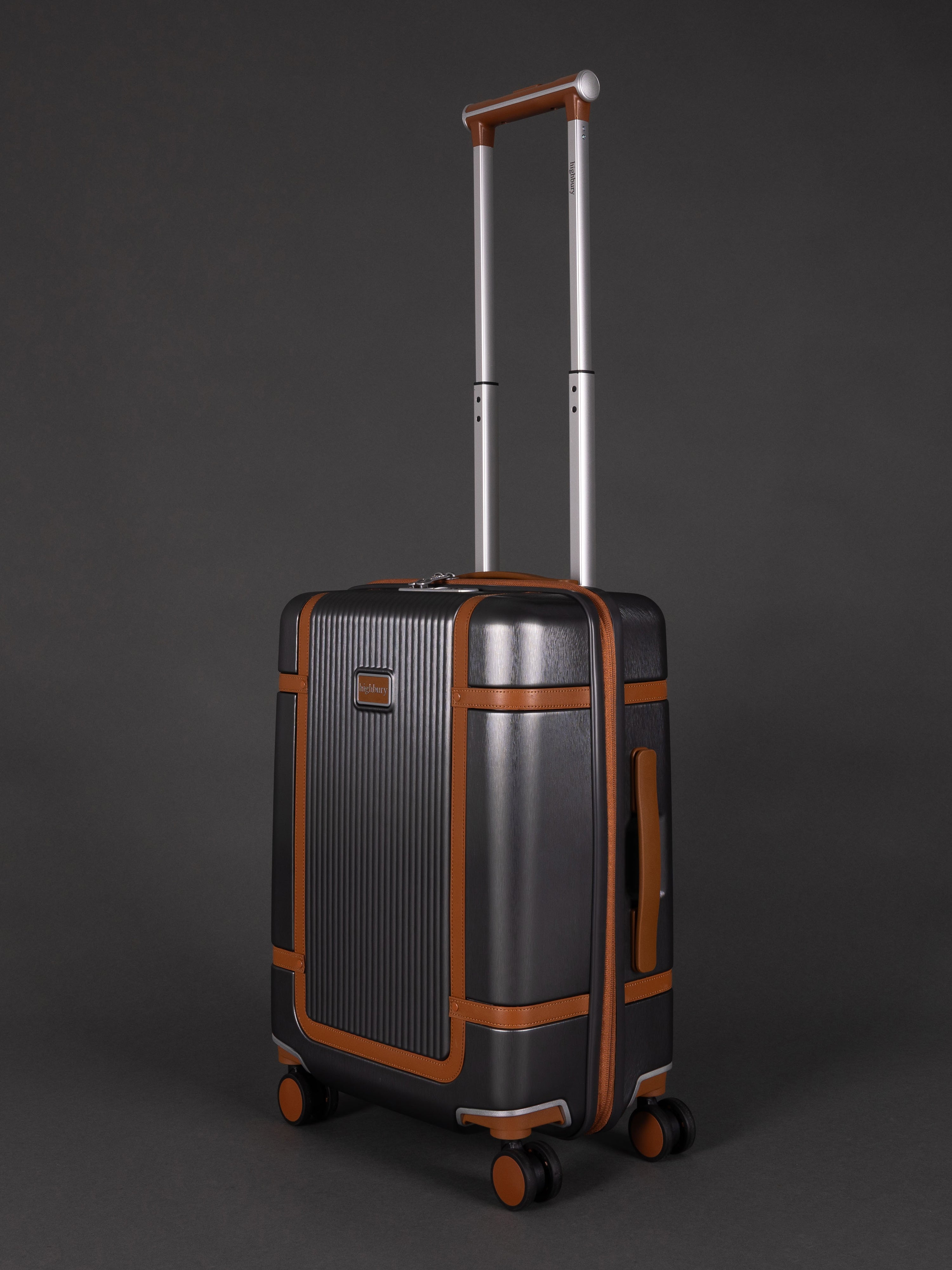 Highbury Elegance Dark Grey TSA Hard-Shell 4-Wheel Spinner Luggage – 10 Year Warranty