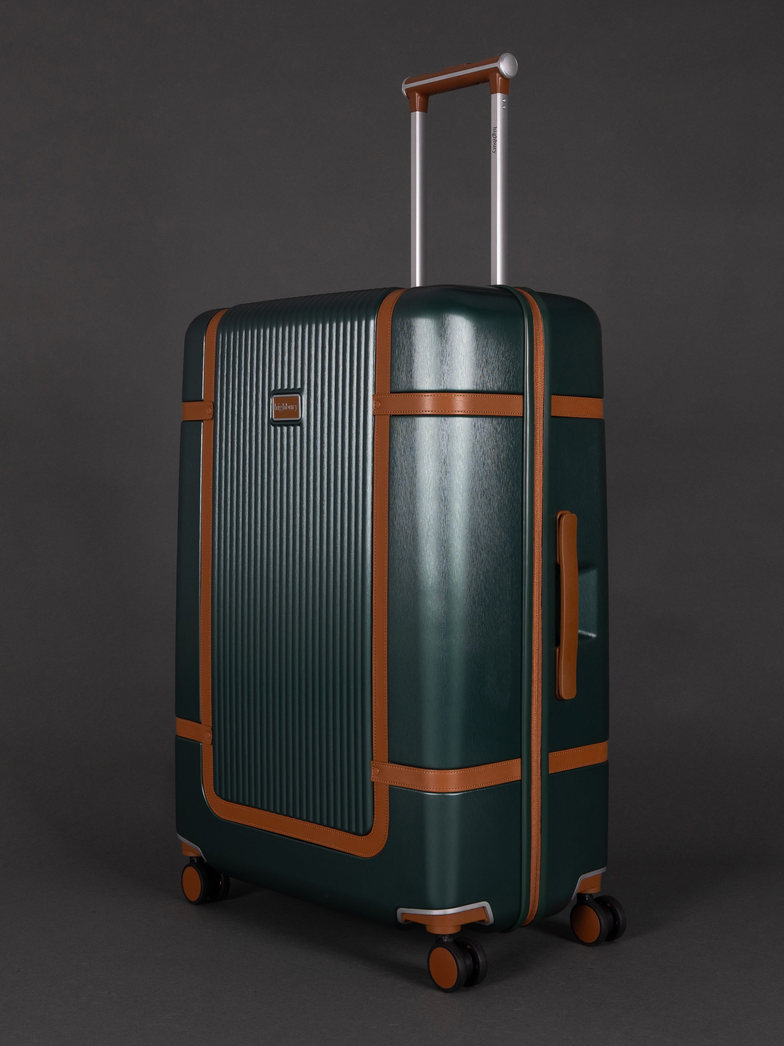 "29 inch Green large burgundy spinner suitcase with TSA-approved lock"