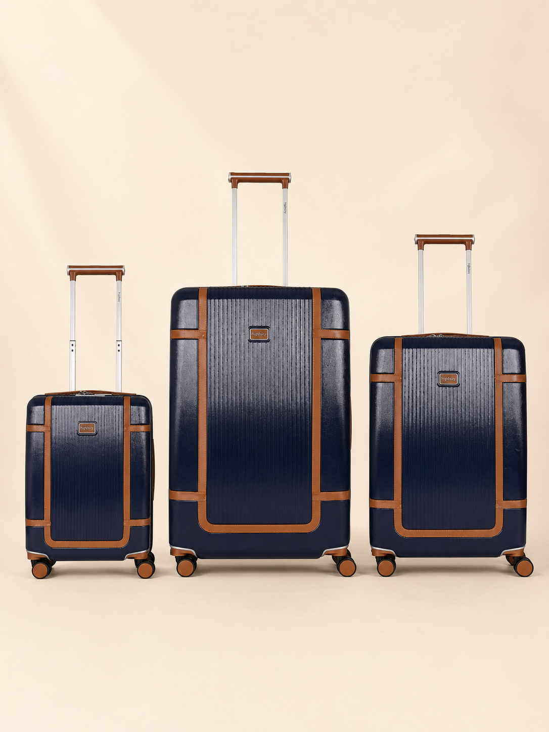 Highbury Elegance Navy TSA Hard-Shell 4-Wheel Spinner Luggage – 10 Year Warranty