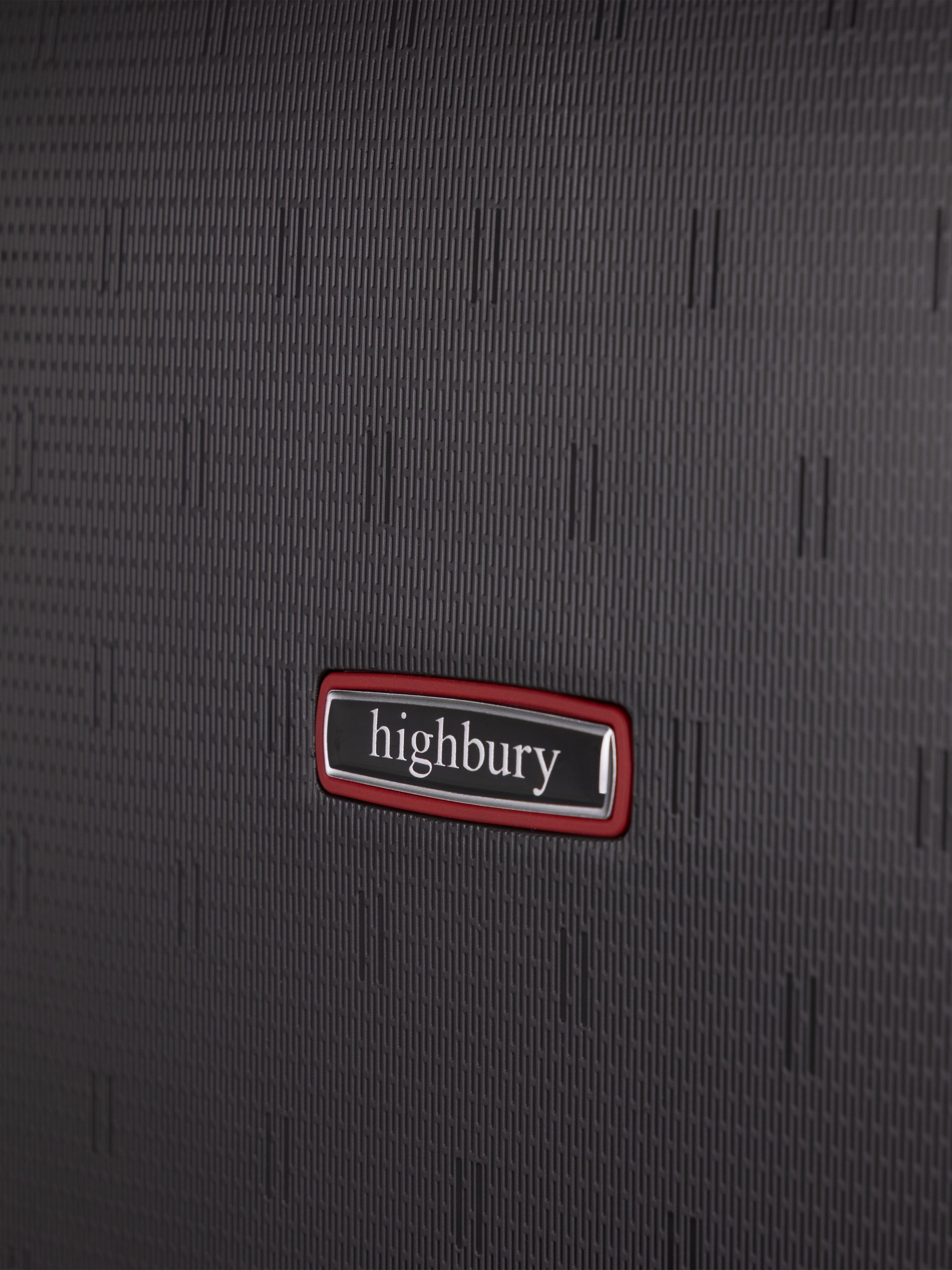 Highbury Guard Dark Grey Hard Shell Luggage – TSA Lock Suitcase with 8 Spinner Wheels (3 Piece Set or Individual Sizes, 10-Year Warranty)