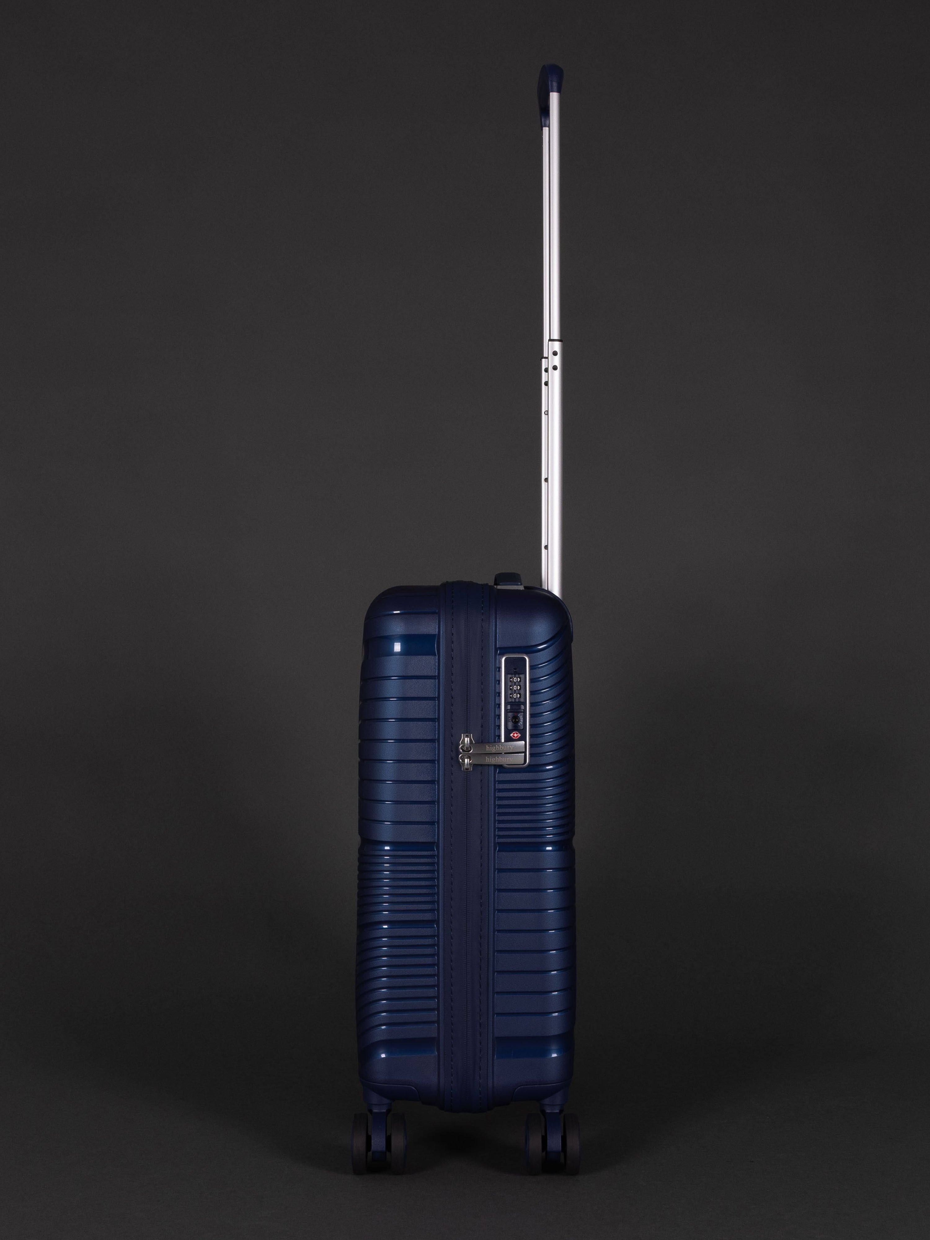 Highbury Helios Ultra-Light Blue Polypropylene Luggage Set – Hard Shell Spinner Suitcases with TSA Lock (20", 24", 28", 10-Year Warranty)