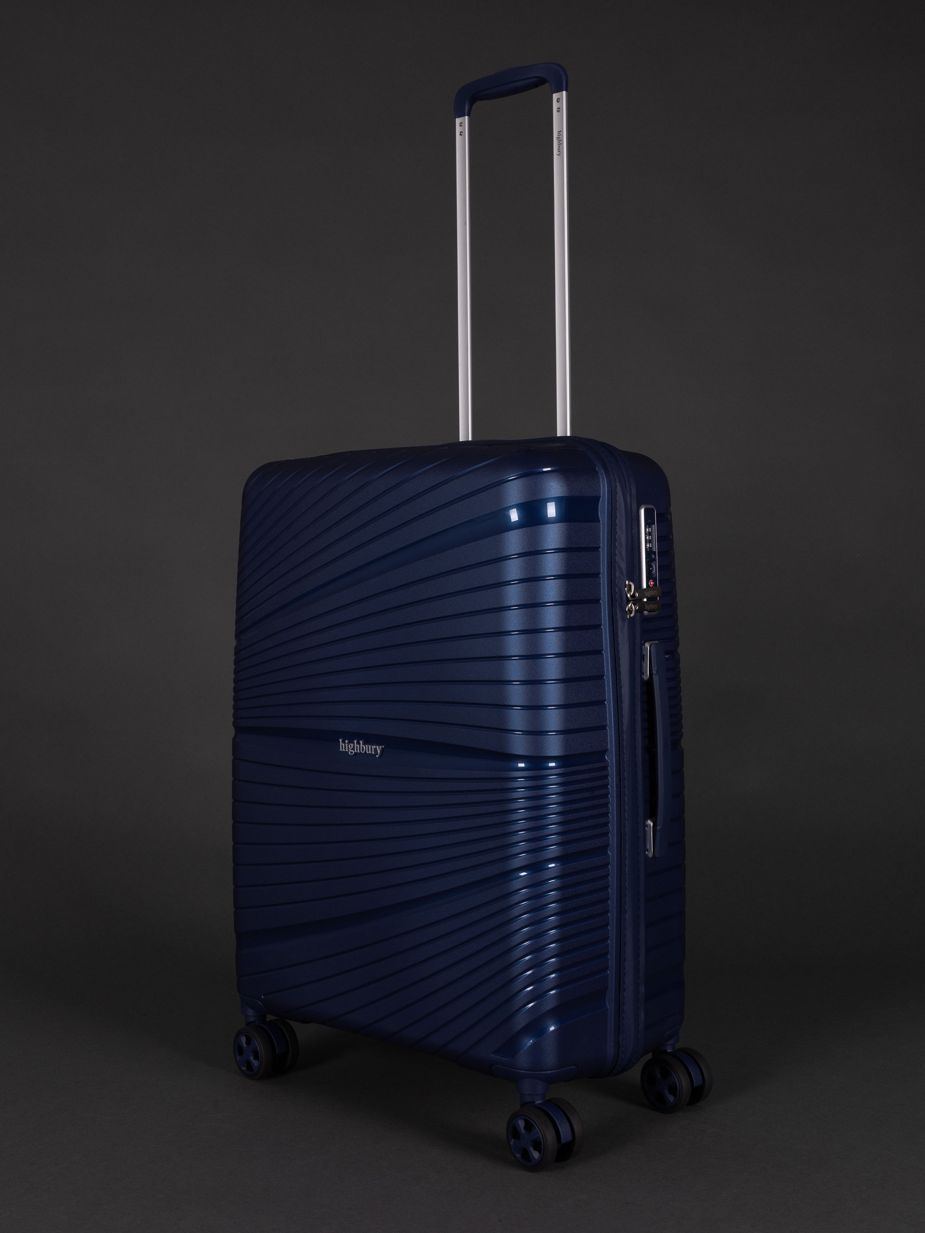 "Highbury Helios 3 piece ultra-light luggage set with 10-year warranty"