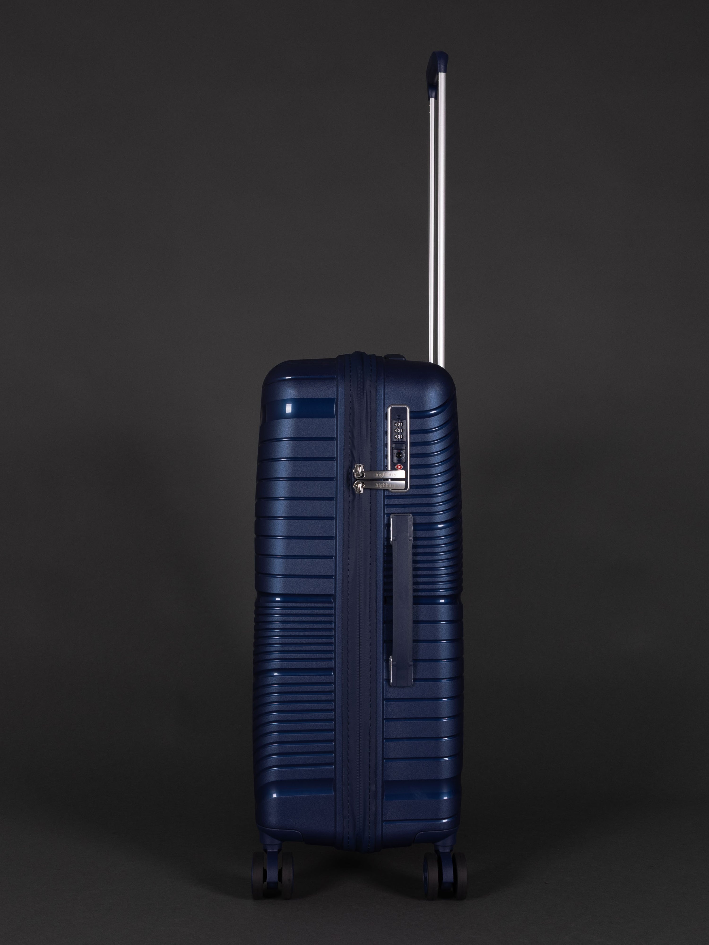 Highbury Helios Ultra-Light Blue Polypropylene Luggage Set – Hard Shell Spinner Suitcases with TSA Lock (20", 24", 28", 10-Year Warranty)