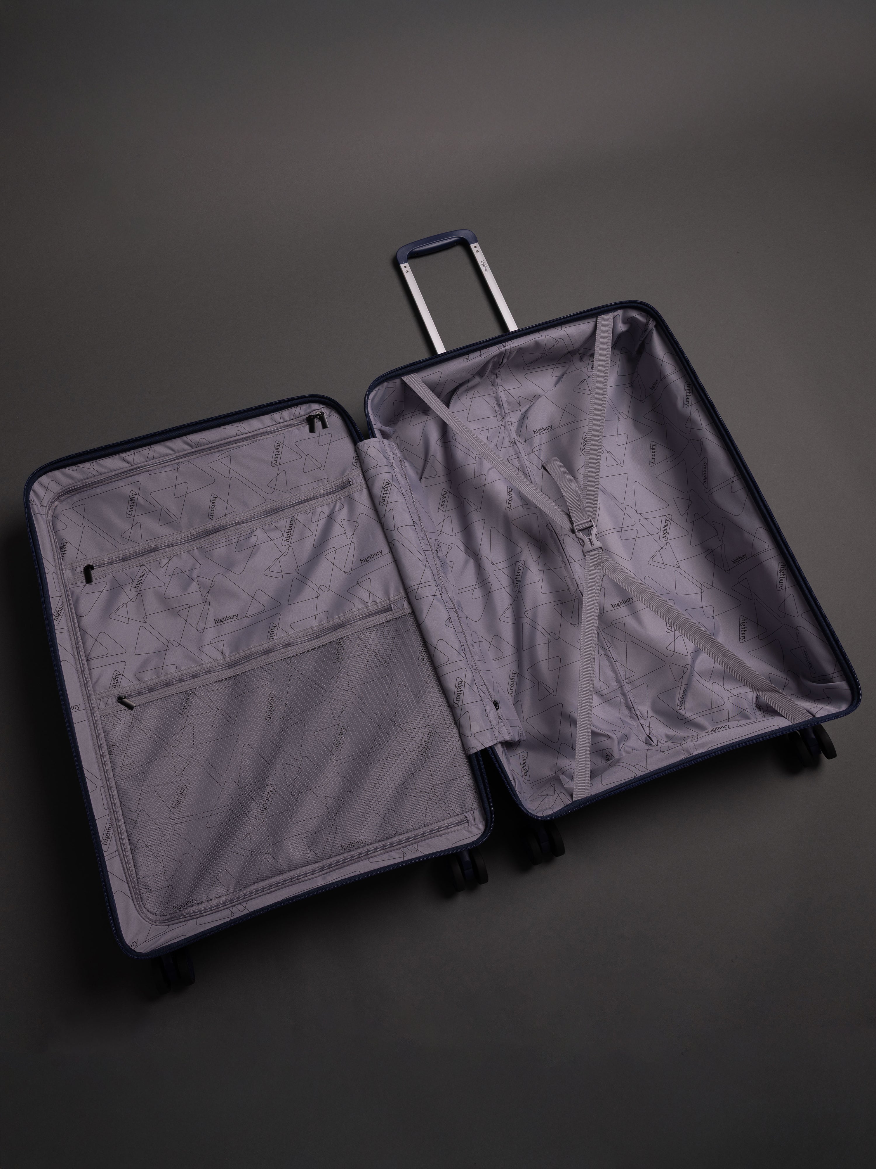 Highbury Helios Ultra-Light Blue Polypropylene Luggage Set – Hard Shell Spinner Suitcases with TSA Lock (20", 24", 28", 10-Year Warranty)