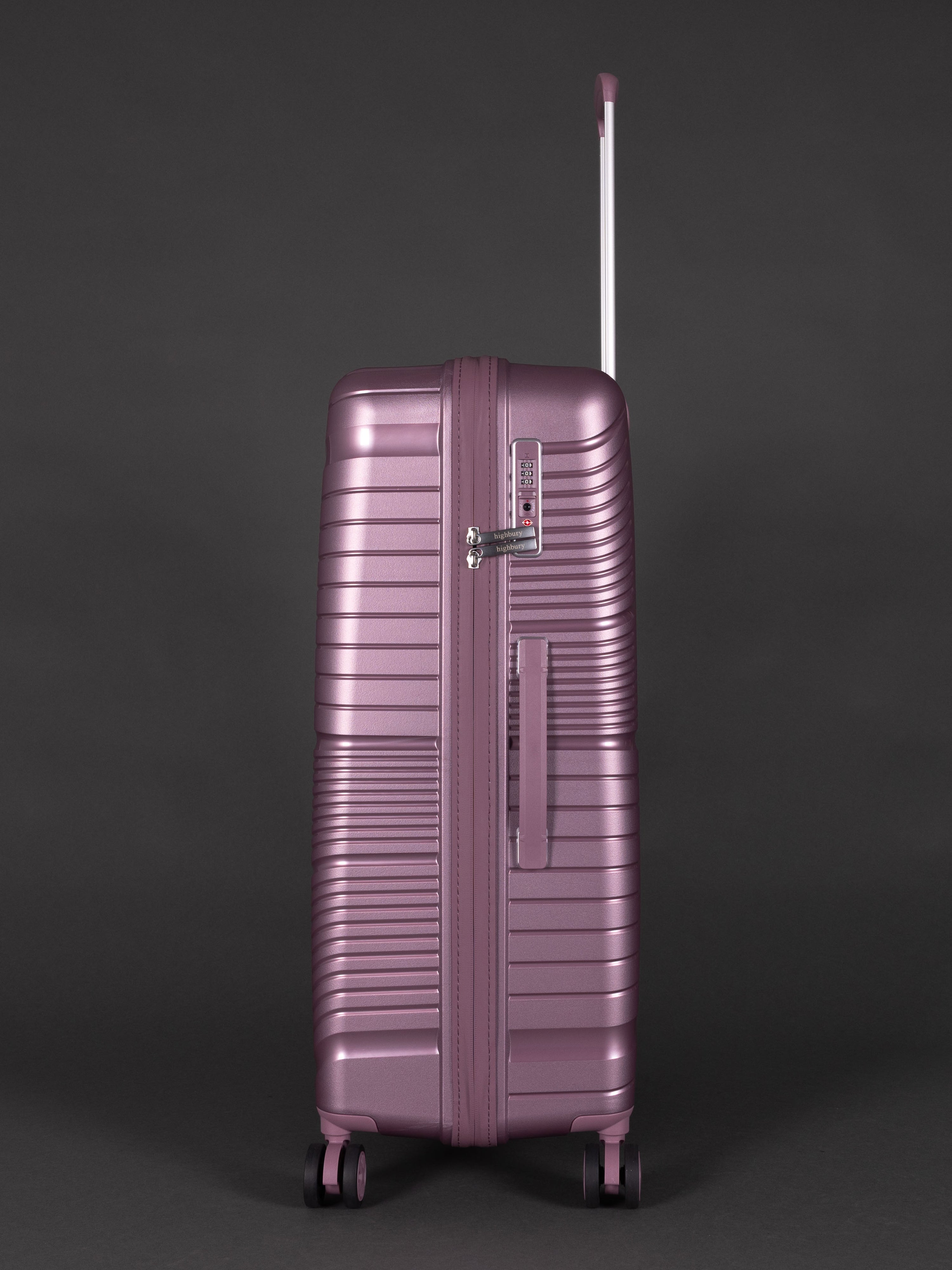 Highbury Helios Ultra-Light Orchard Purple Polypropylene Luggage Set – Hard Shell Spinner Suitcases with TSA Lock (20", 24", 28", 10-Year Warranty)