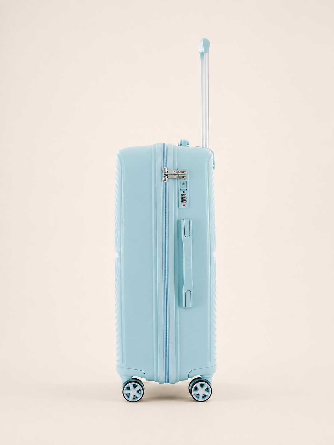 Highbury Venice Blue Hard Shell Luggage Set of 3 | Polypropylene Suitcases