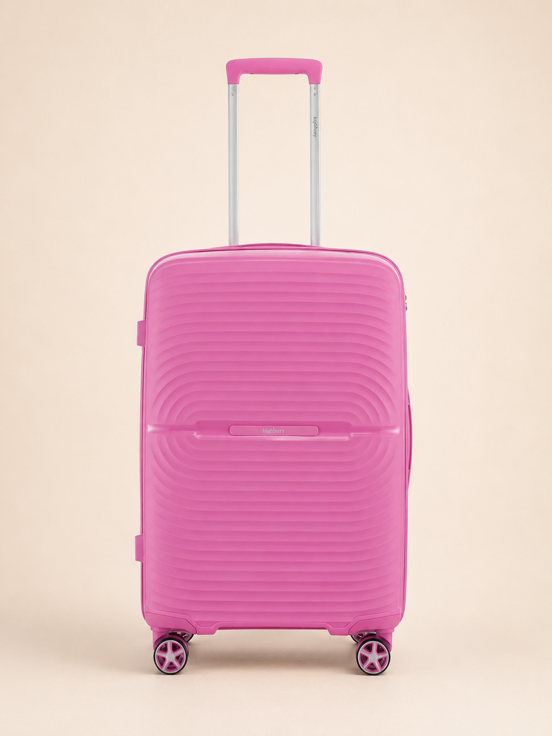 Highbury Venice Pink Hard Shell Luggage Set of 3 | TSA Lock PP Suitcases