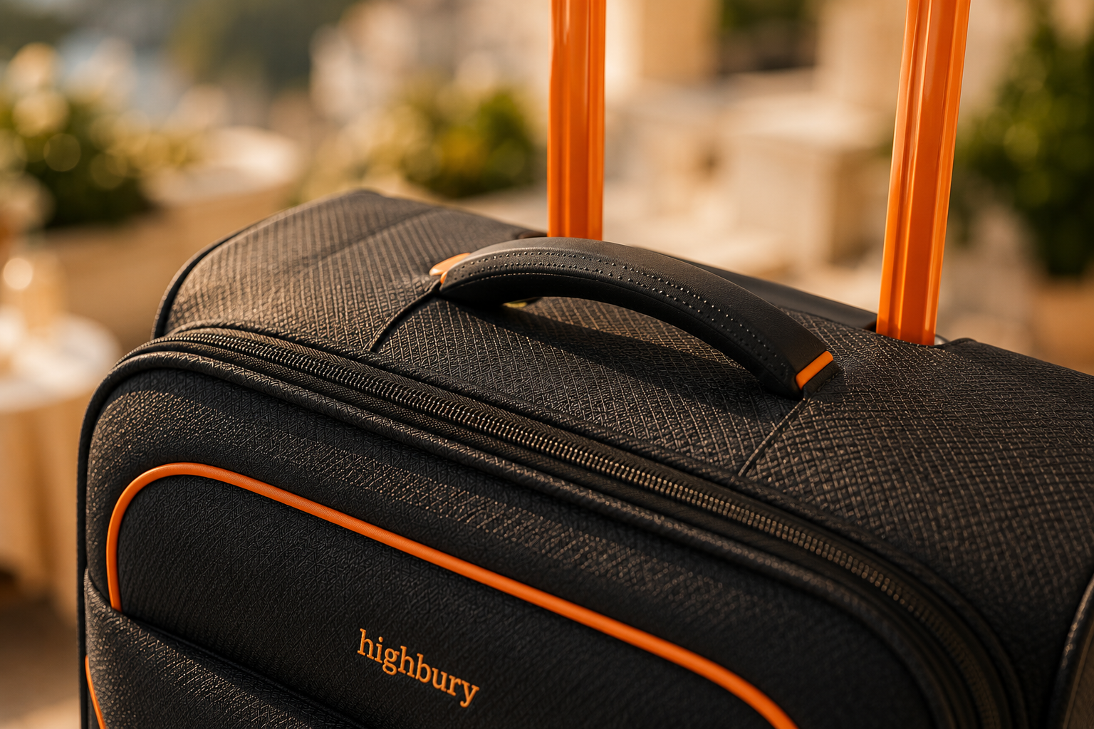 Highbury Polyester Soft Shell Luggage Set – 3 Piece Spinner Suitcases with 8 Wheels (20", 24", 28")