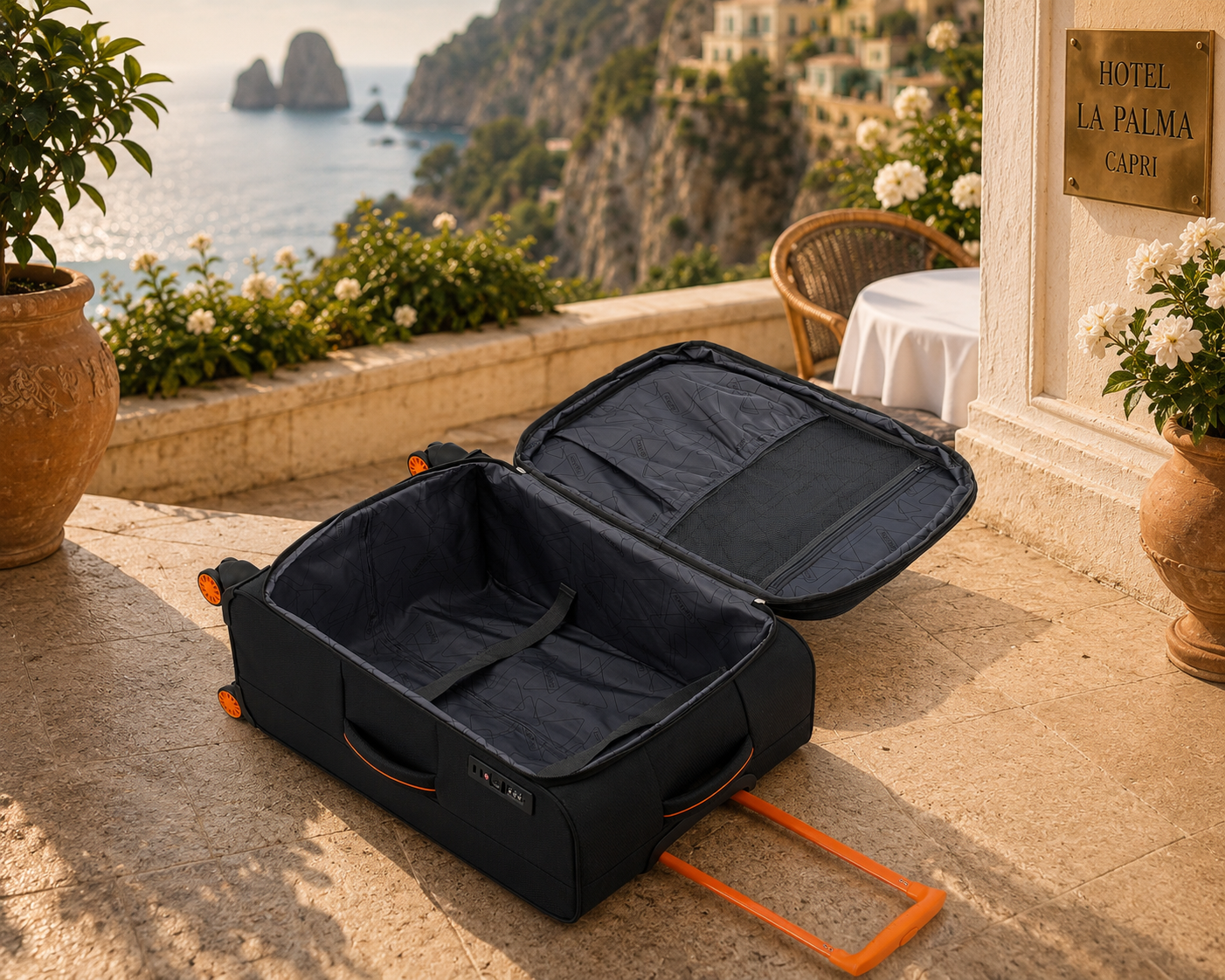 Highbury Polyester Soft Shell Luggage Set – 3 Piece Spinner Suitcases with 8 Wheels (20", 24", 28")