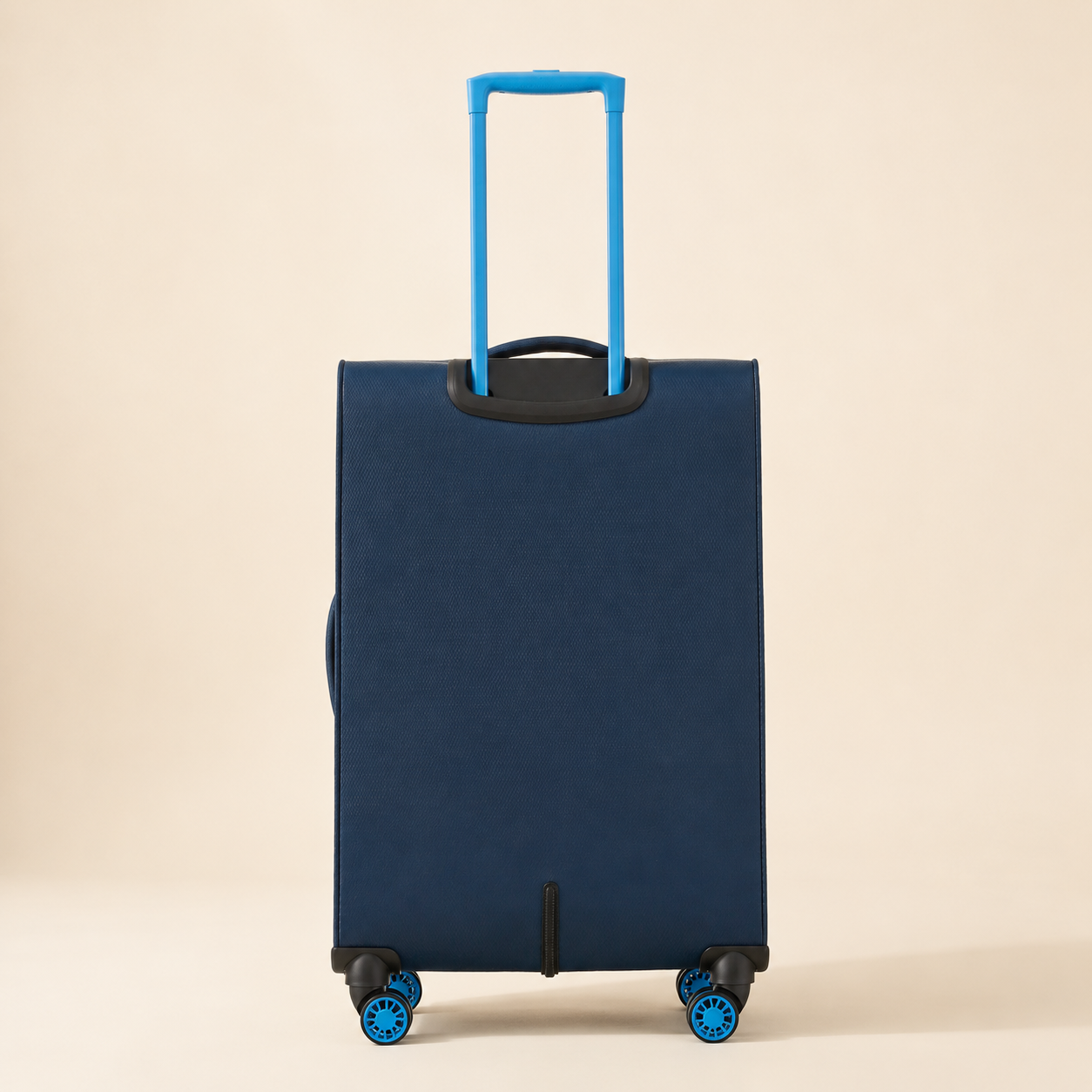Highbury Navy Polyester Soft Shell Luggage Set – 3 Piece Spinner Suitcases with 8 Wheels (20", 24", 28")