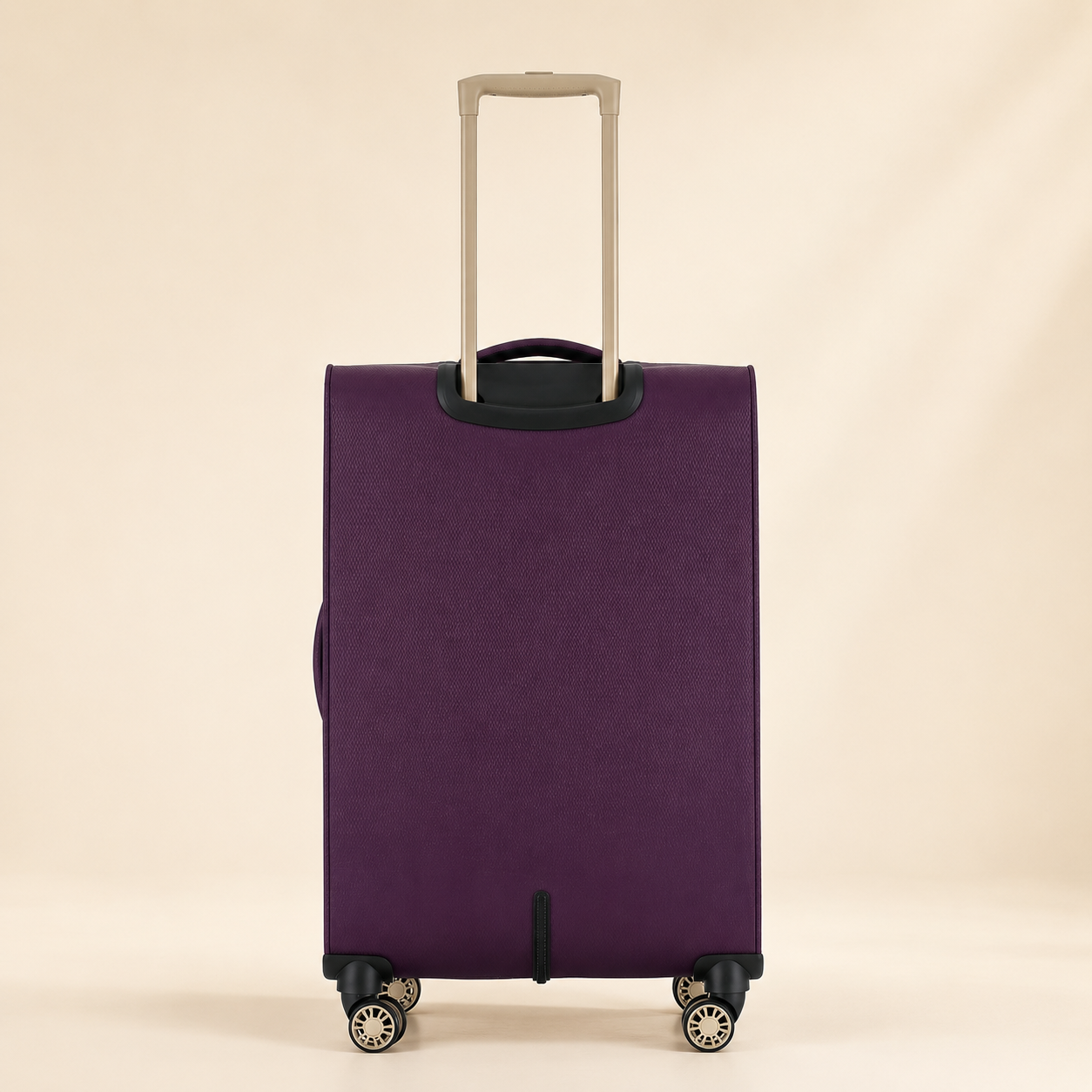 Highbury Purple Polyester Soft Shell Luggage Set – 3 Piece Spinner Suitcases with 8 Wheels (20", 24", 28")