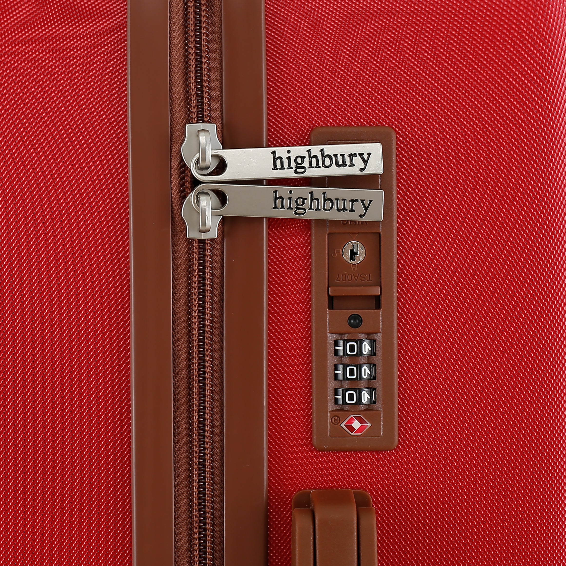 Highbury Sensu Burgundy Hard Shell Luggage Set of 3 | TSA Lock ABS Suitcases