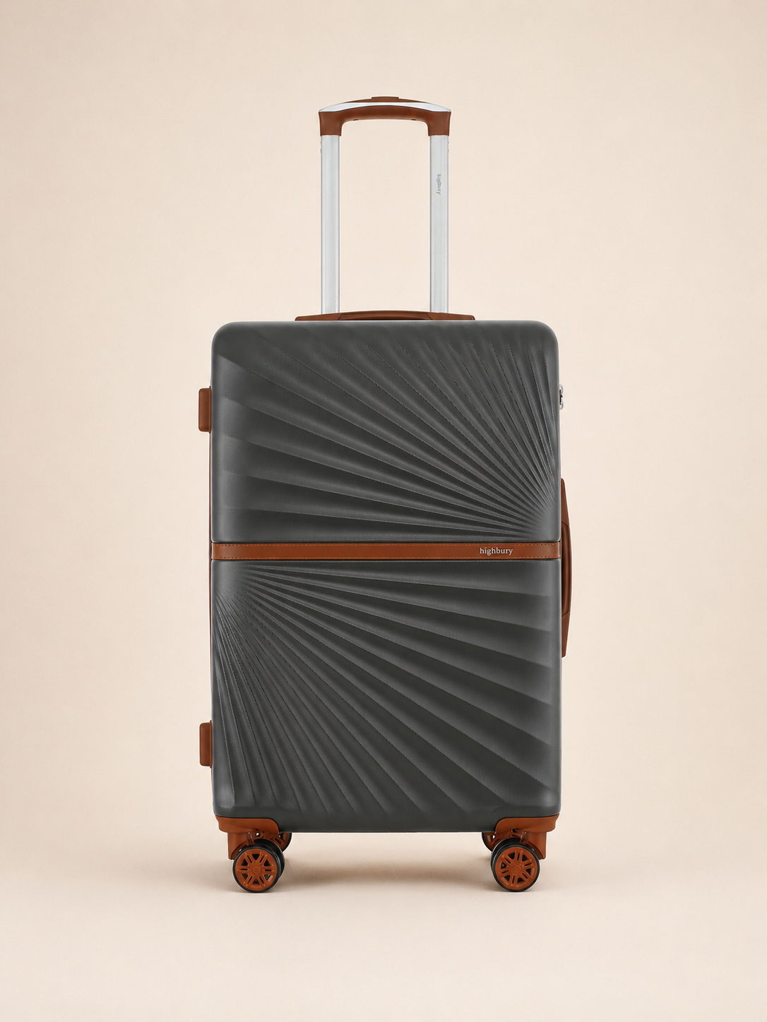 Highbury Sensu Grey Hard Shell Luggage Set of 3 | TSA Lock ABS Suitcases
