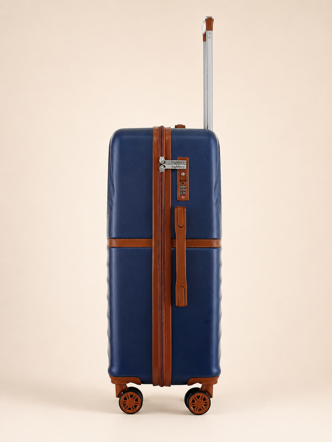 Highbury Sensu Navy Hard Shell Luggage Set of 3 | TSA Lock ABS Suitcases