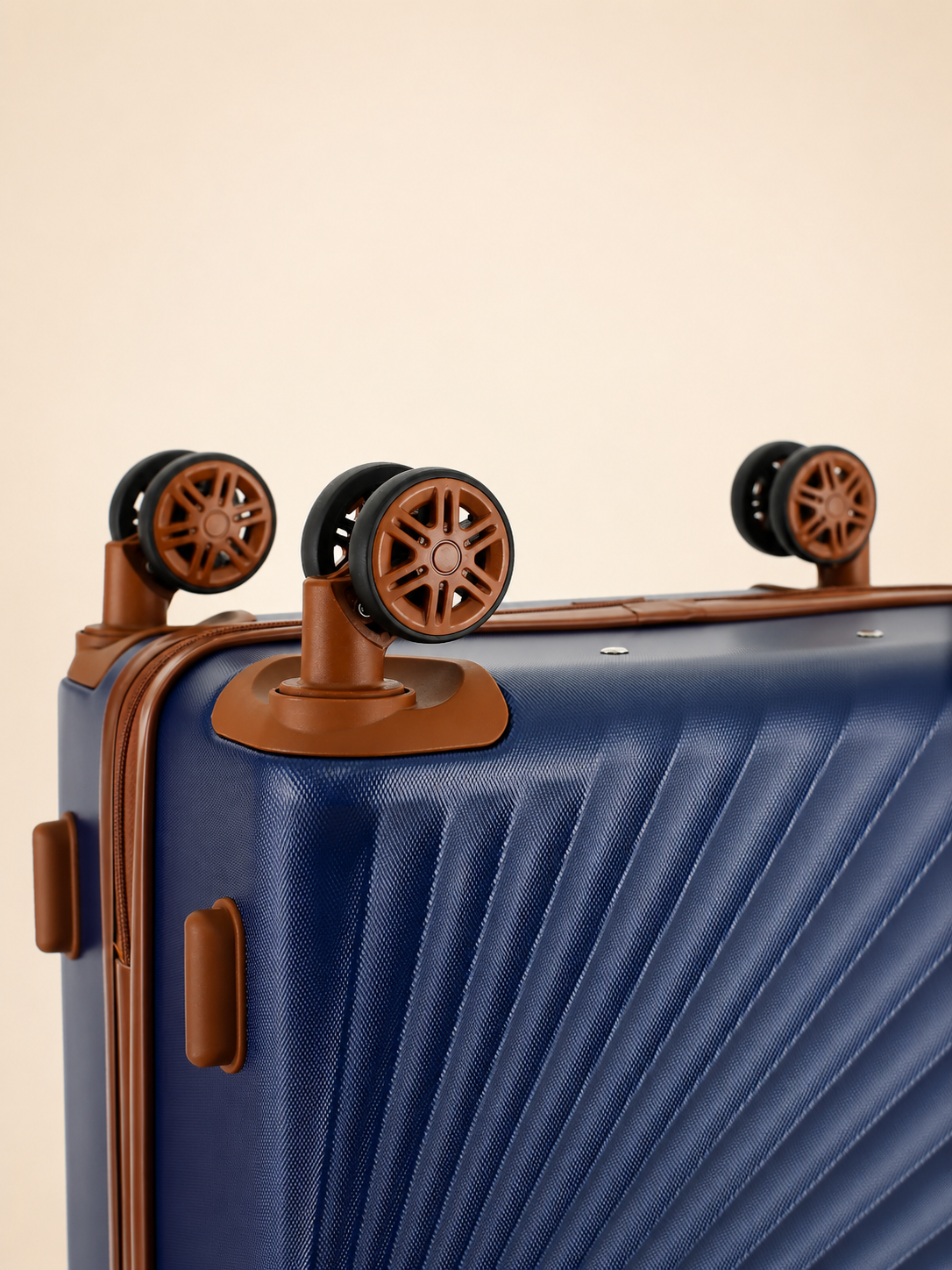 Highbury Sensu Navy Hard Shell Luggage Set of 3 | TSA Lock ABS Suitcases