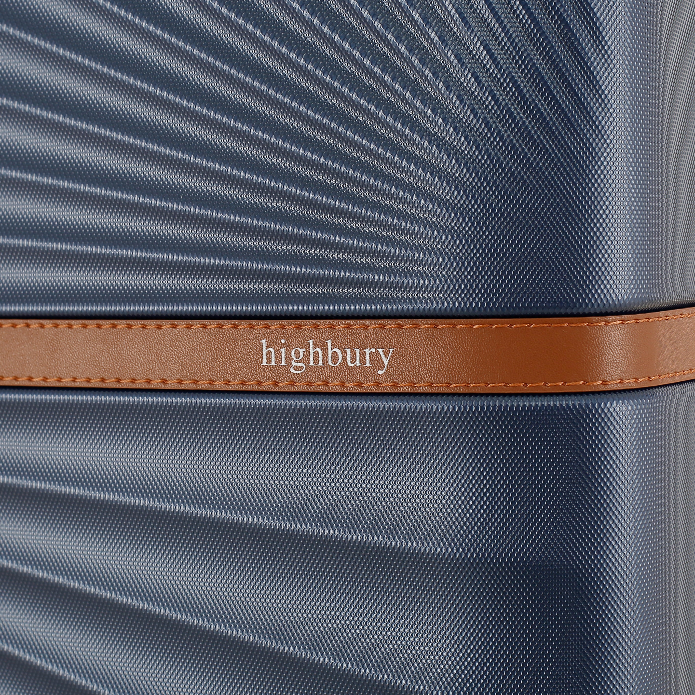 Highbury Sensu Navy Hard Shell Luggage Set of 3 | TSA Lock ABS Suitcases