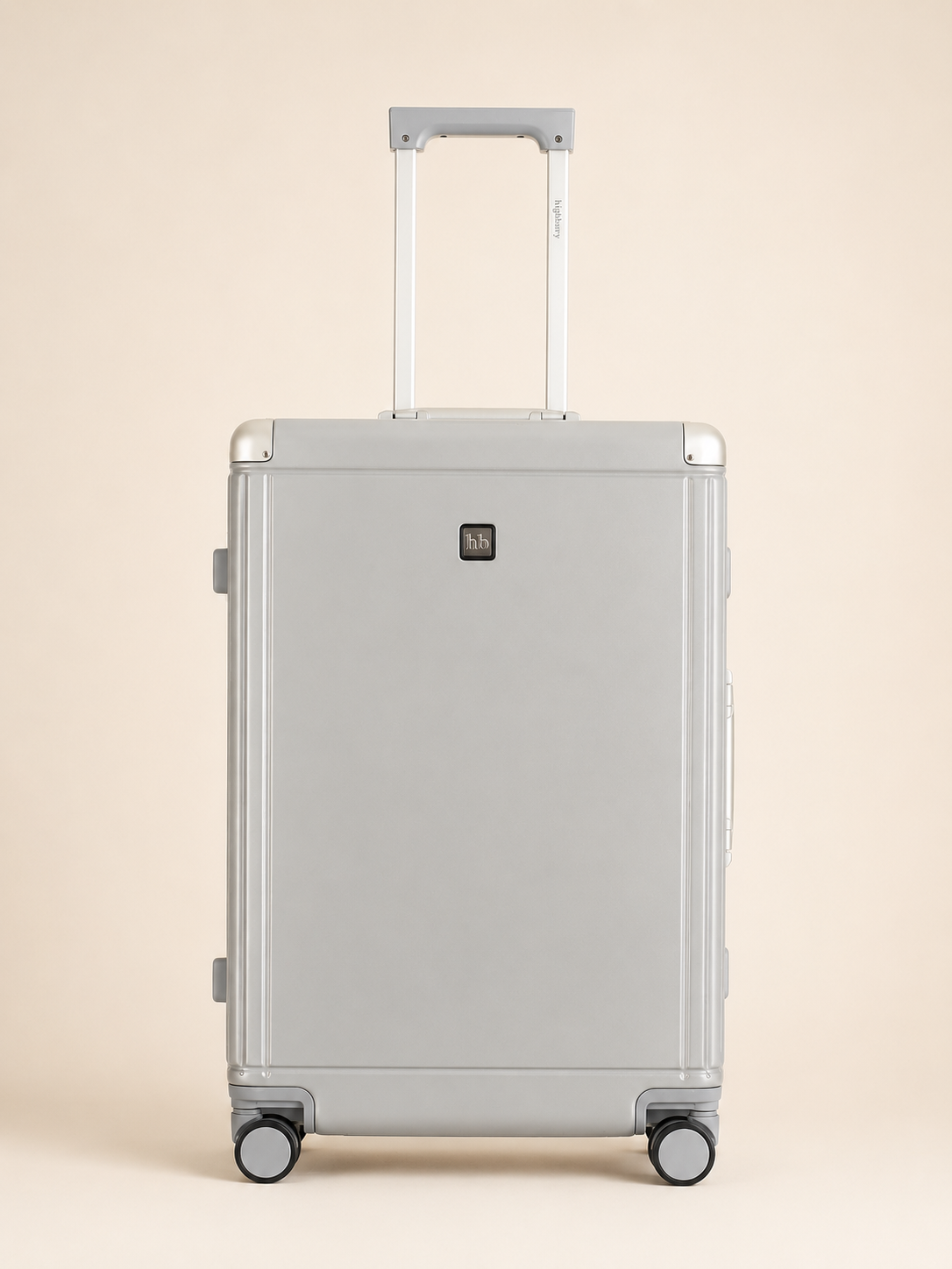 Highbury Cargo Silver Aluminium Frame Luggage Set of 3 | Zipless TSA Lock Suitcases