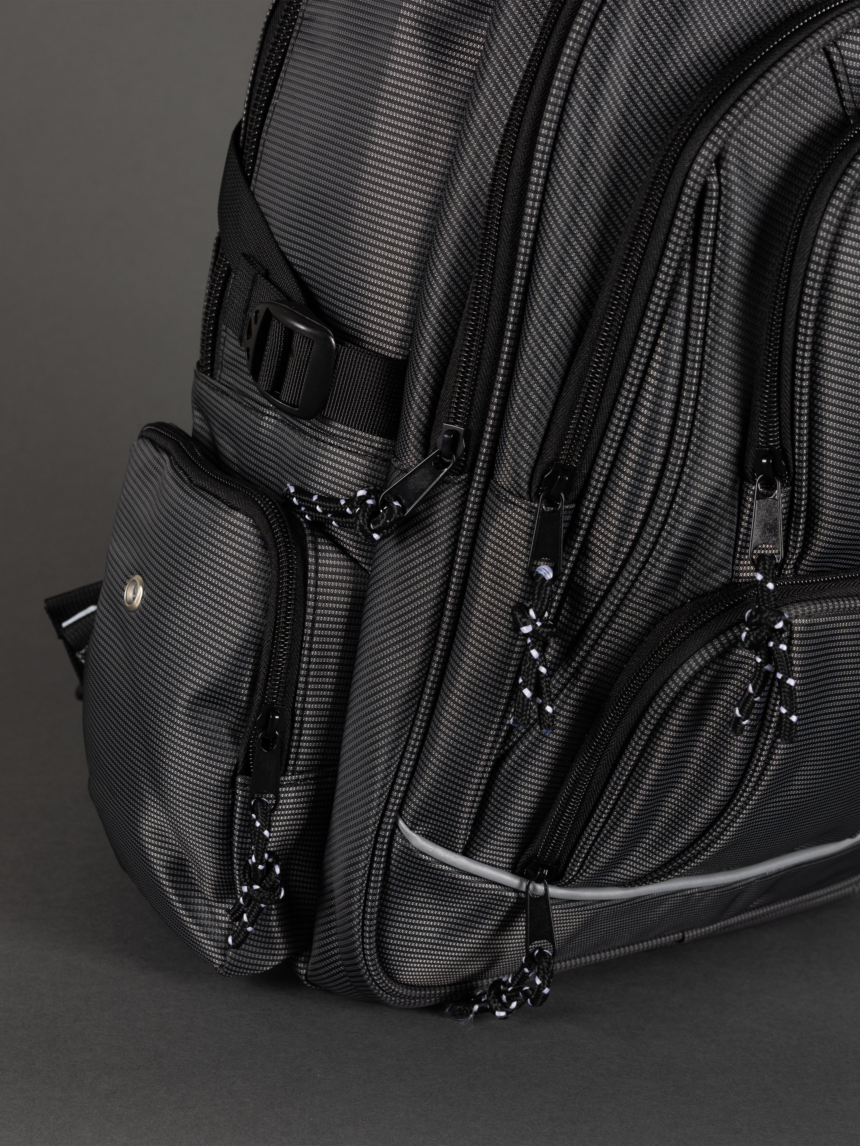 Highbury 18-Inch Grey Laptop Backpack – Durable Polyester Work, School & Travel Bag with USB Charging Port