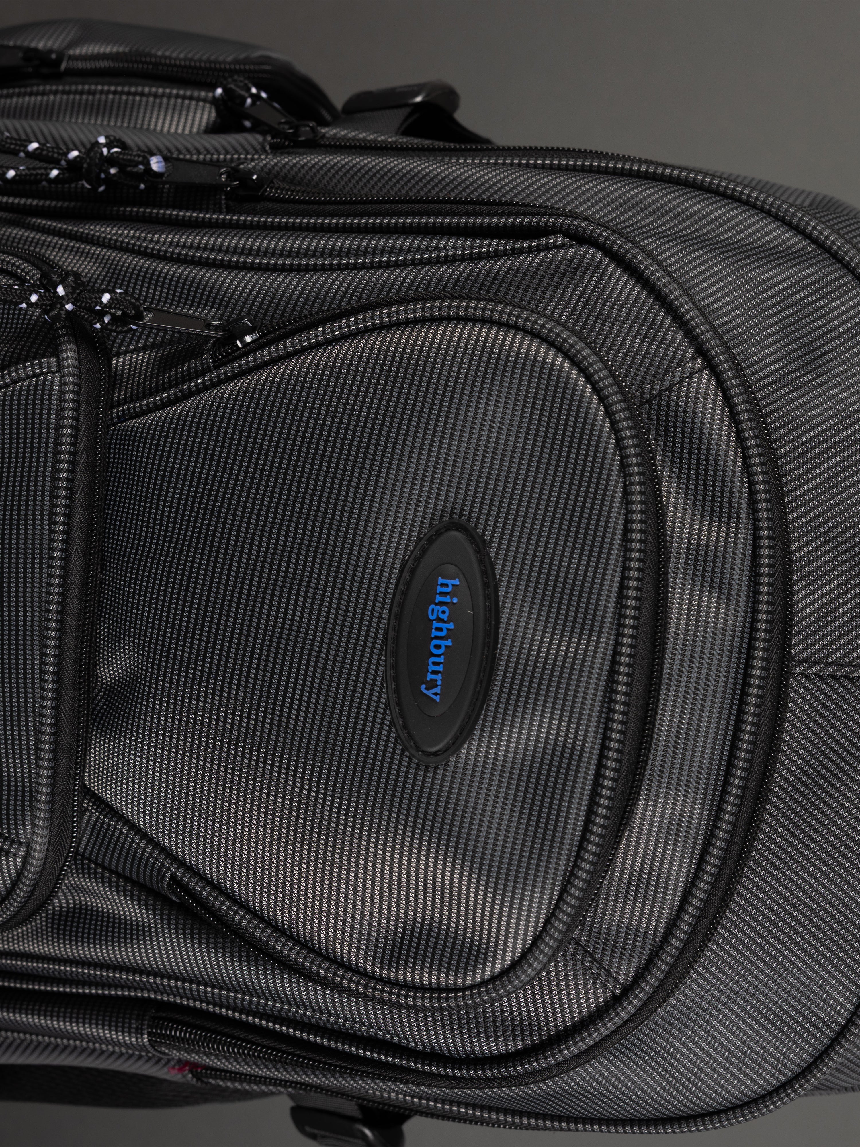 Highbury 18-Inch Grey Laptop Backpack – Durable Polyester Work, School & Travel Bag with USB Charging Port