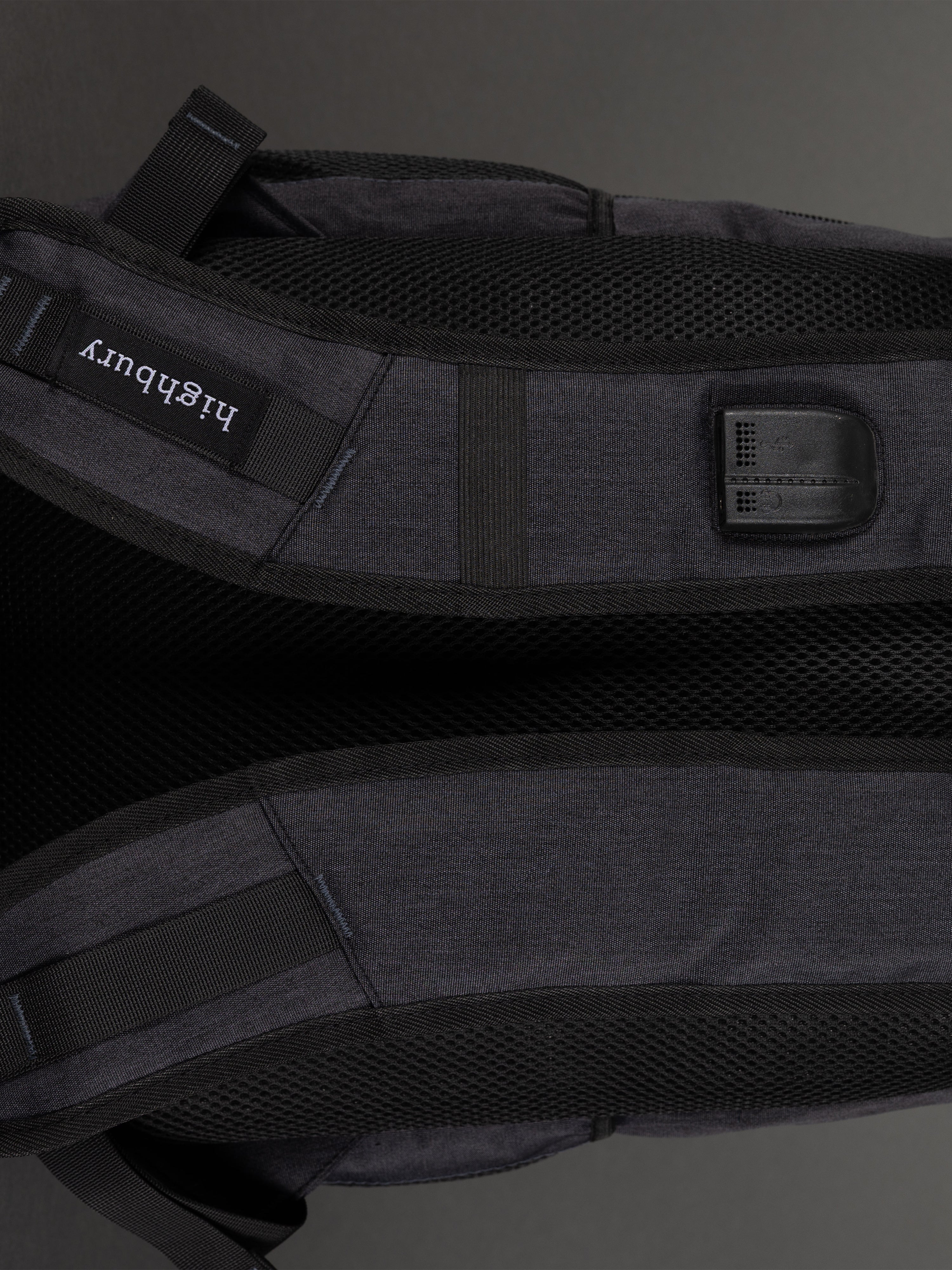 Highbury 18-Inch Grey Laptop Backpack – 1680D Polyester Work, School & Travel Bag with USB Charging Port