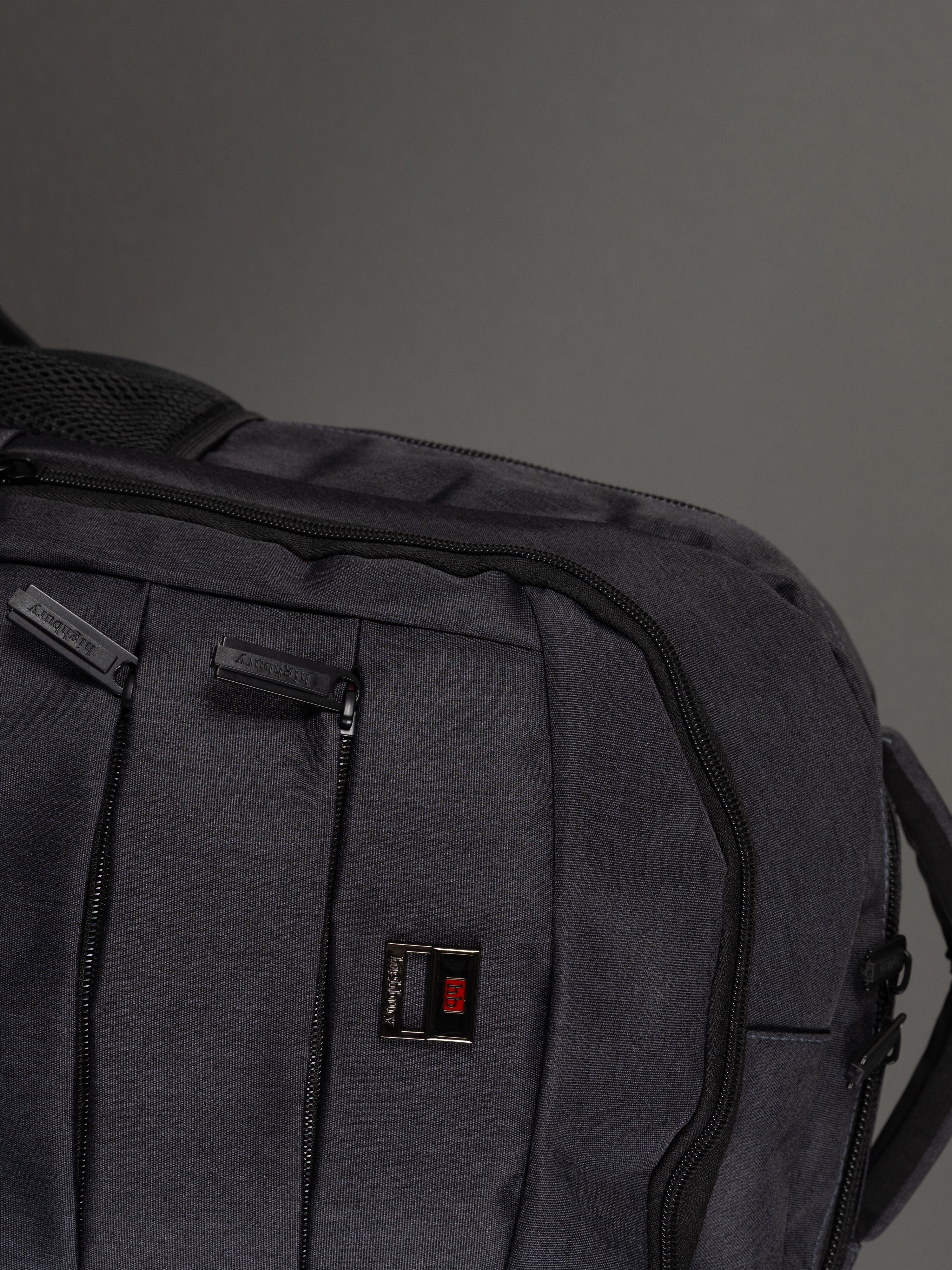 Highbury 18-Inch Grey Laptop Backpack – 1680D Polyester Work, School & Travel Bag with USB Charging Port