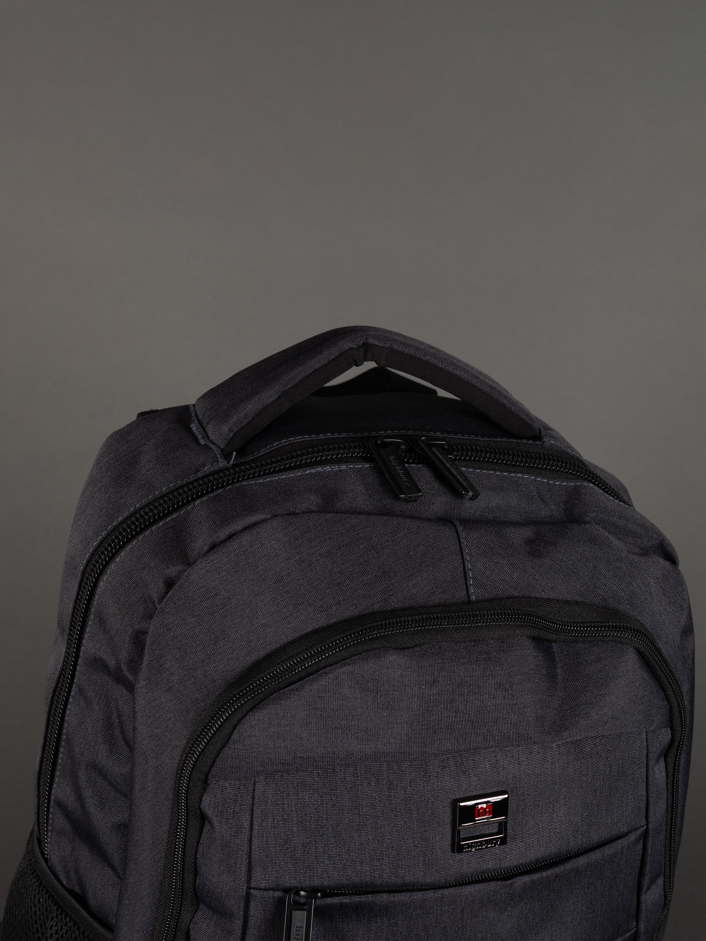 "Professional 1680D laptop backpack with water-resistant finish"