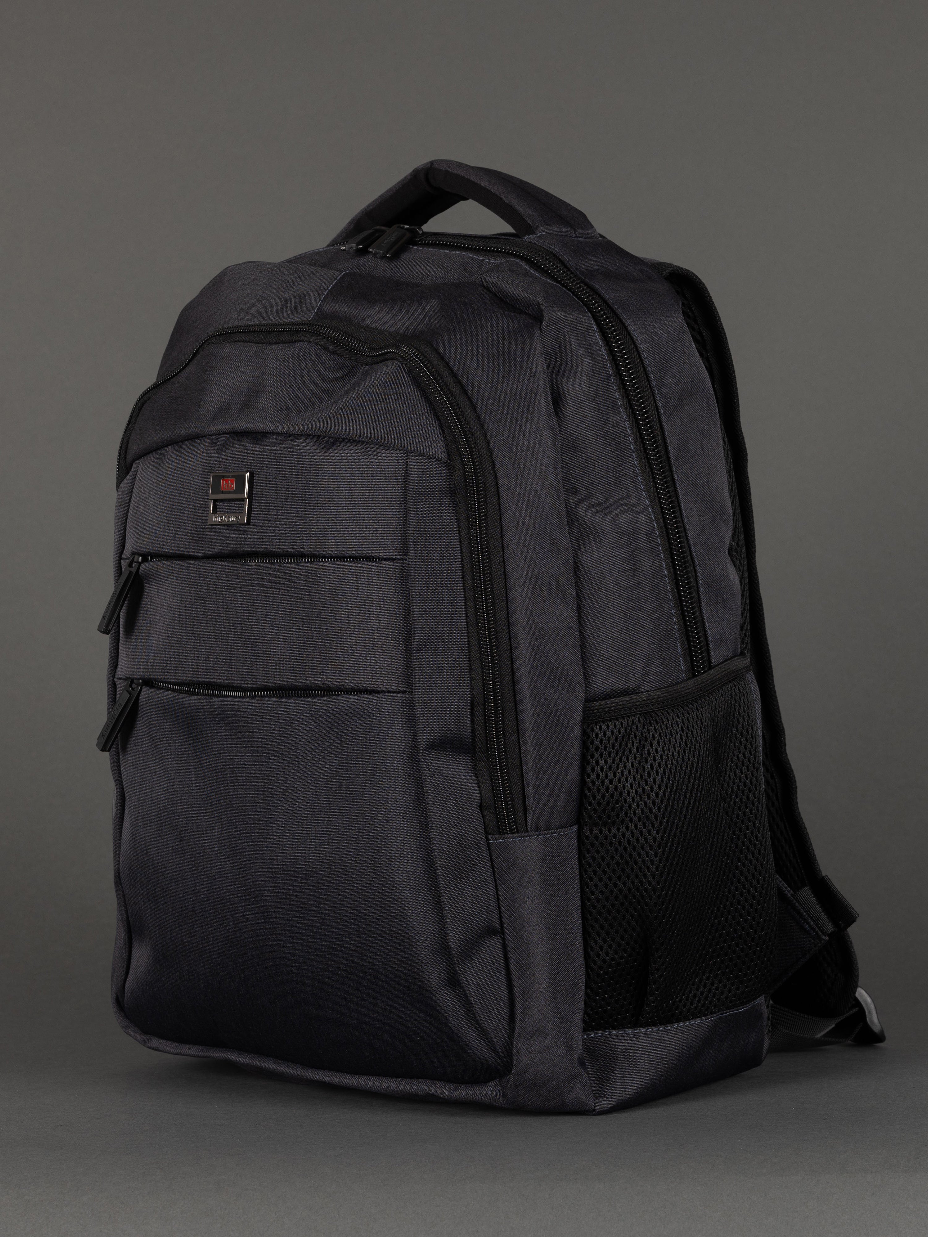 "Durable 1680D polyester laptop backpack for school, work, and travel"