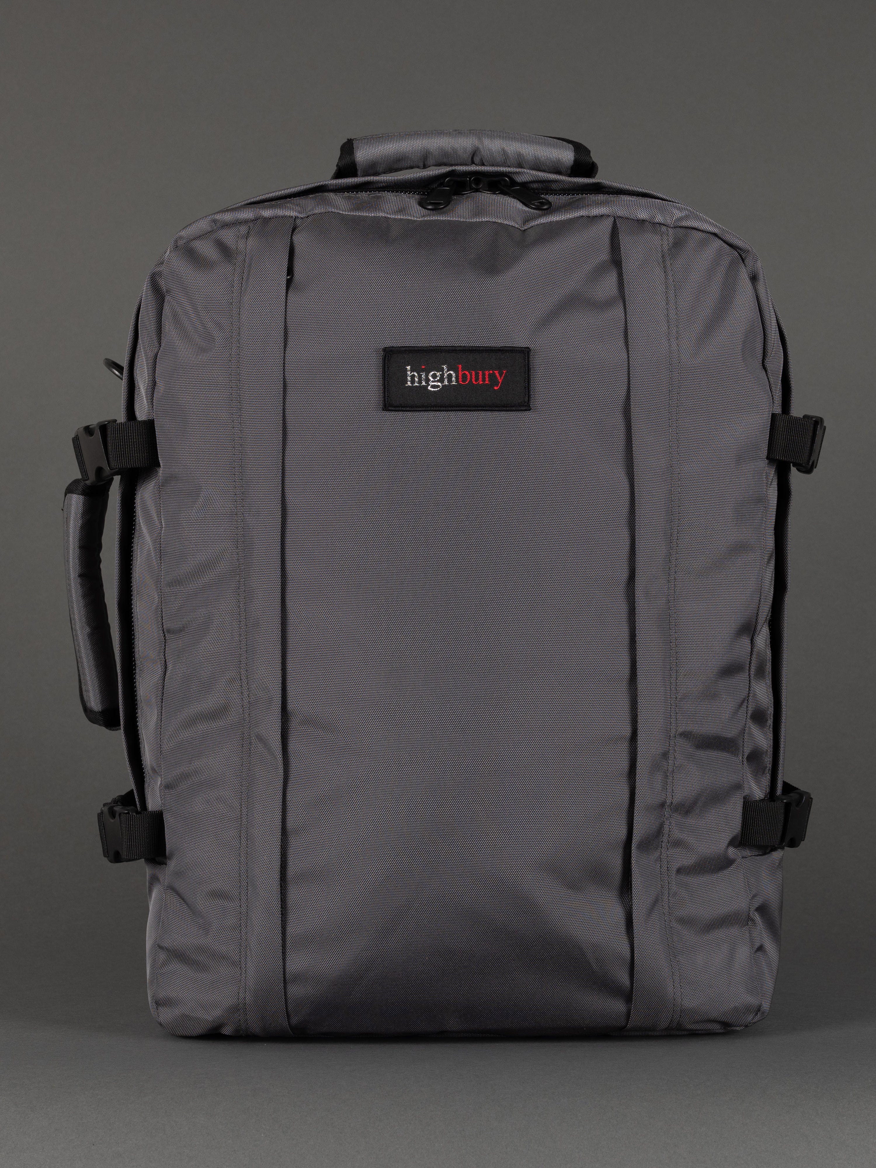 "Highbury 20-inch grey 1680D polyester cabin laptop backpack"