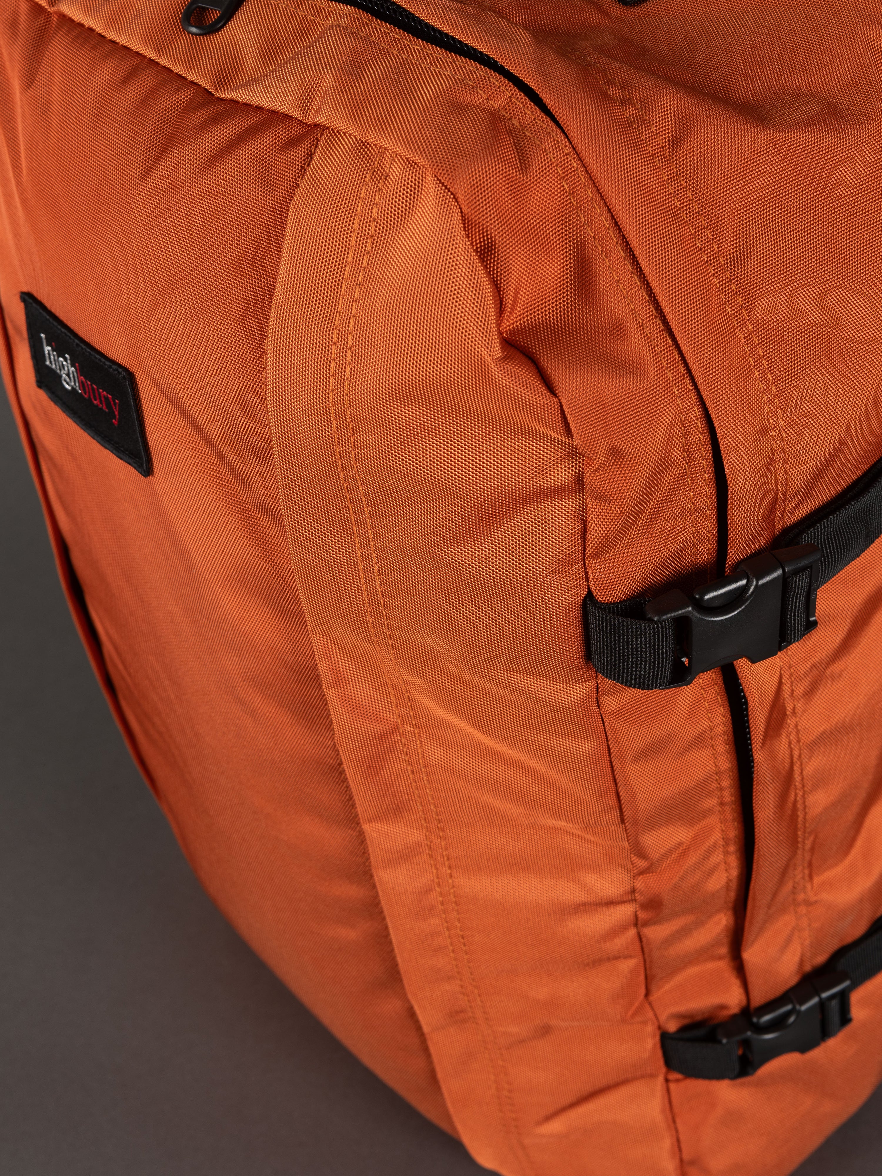 Highbury 20-Inch Orange Cabin Backpack – Premium 1680D Polyester Laptop & Travel Bag