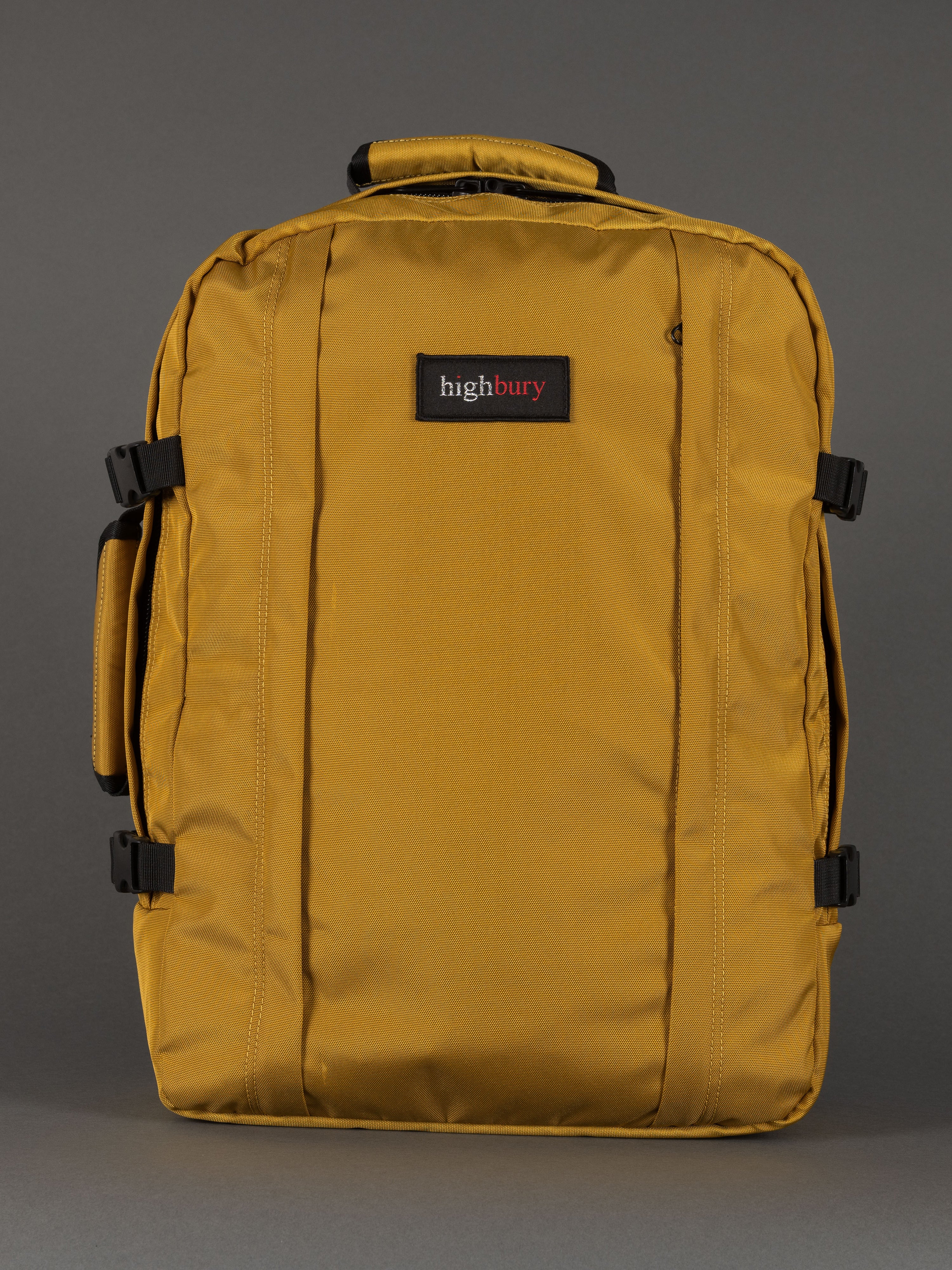 "Highbury 20-inch yellow 1680D polyester cabin laptop backpack"