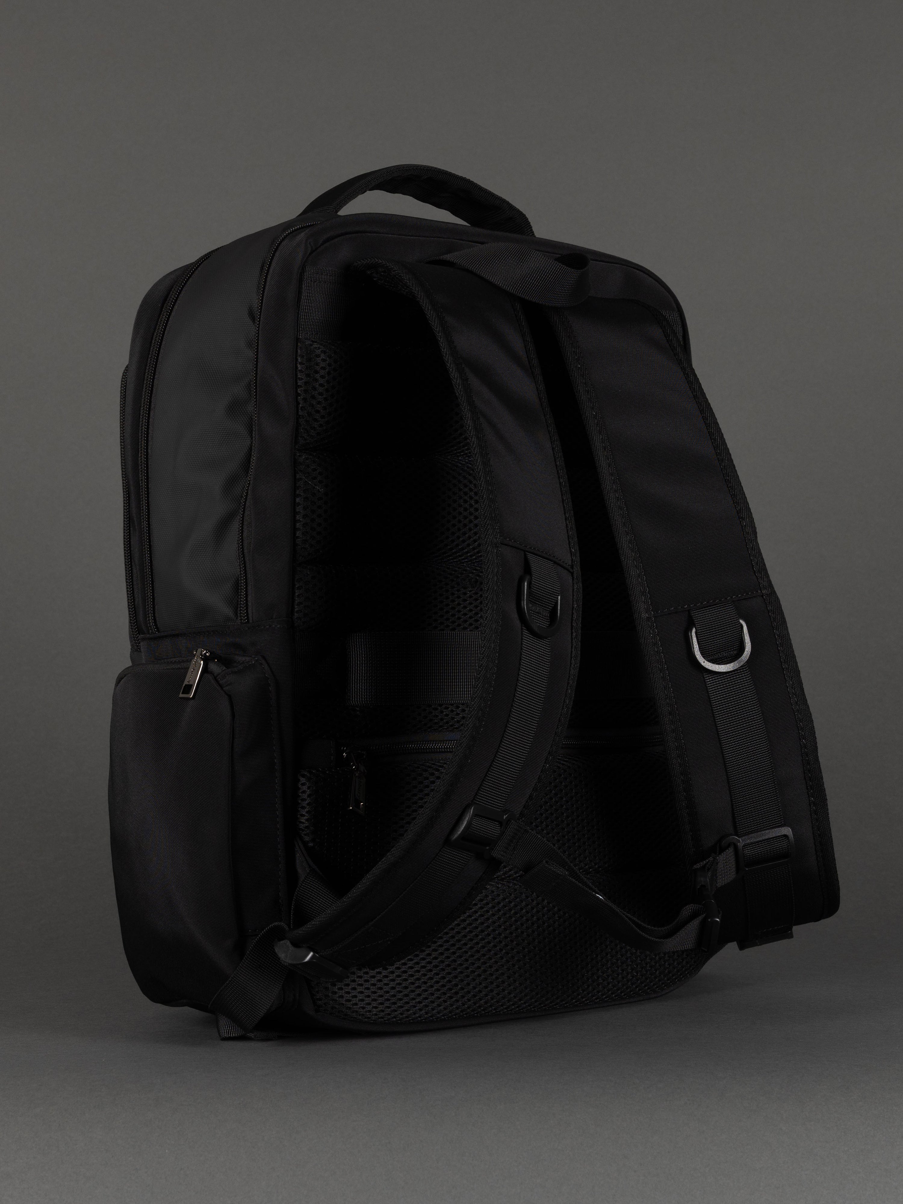 Highbury 17-Inch Black Cabin Backpack – Organiser Laptop Rucksack for Business, School & Travel